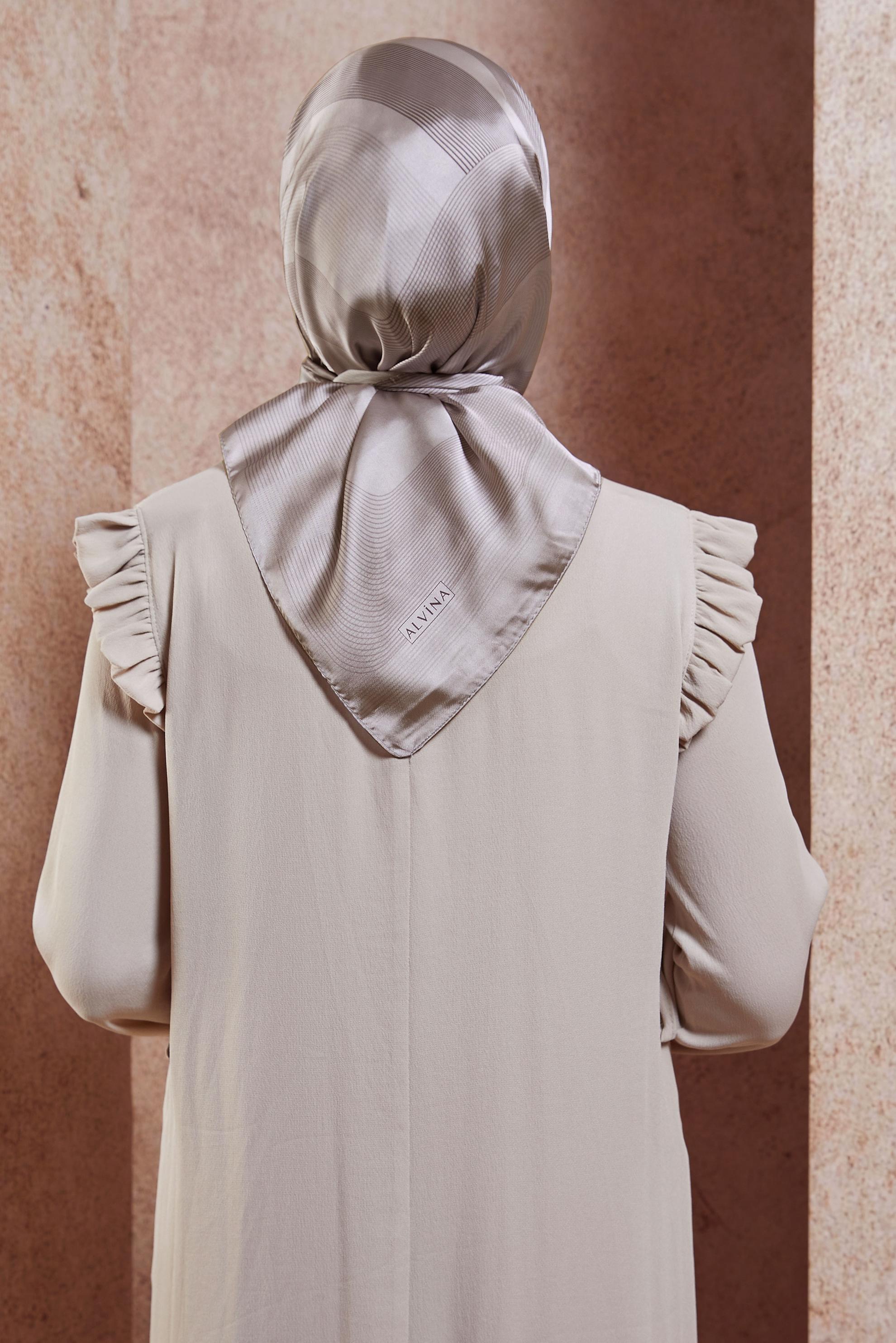 Tesettür giyim VİZON ALVİNA EŞARP 8403