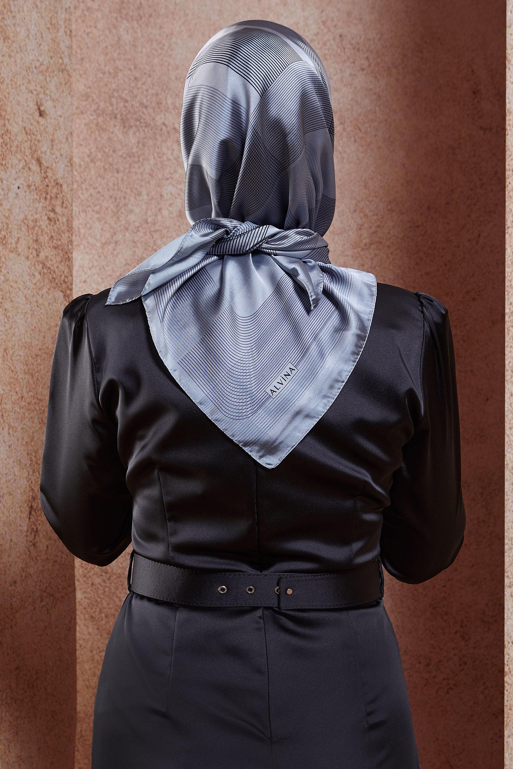 Tesettür giyim LACİVERT ALVİNA EŞARP 8403