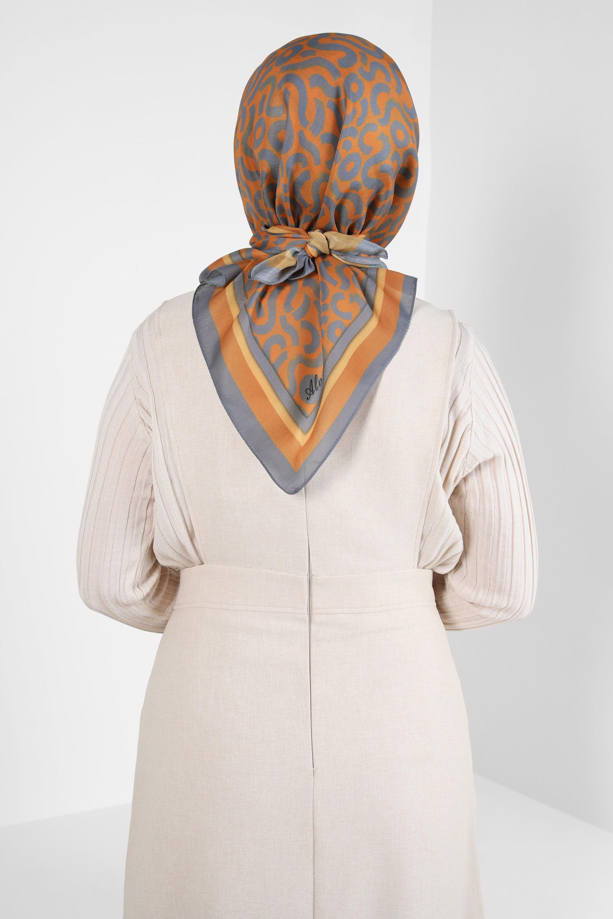 Tesettür giyim TURUNCU ALVİNA SOFT EŞARP 8404