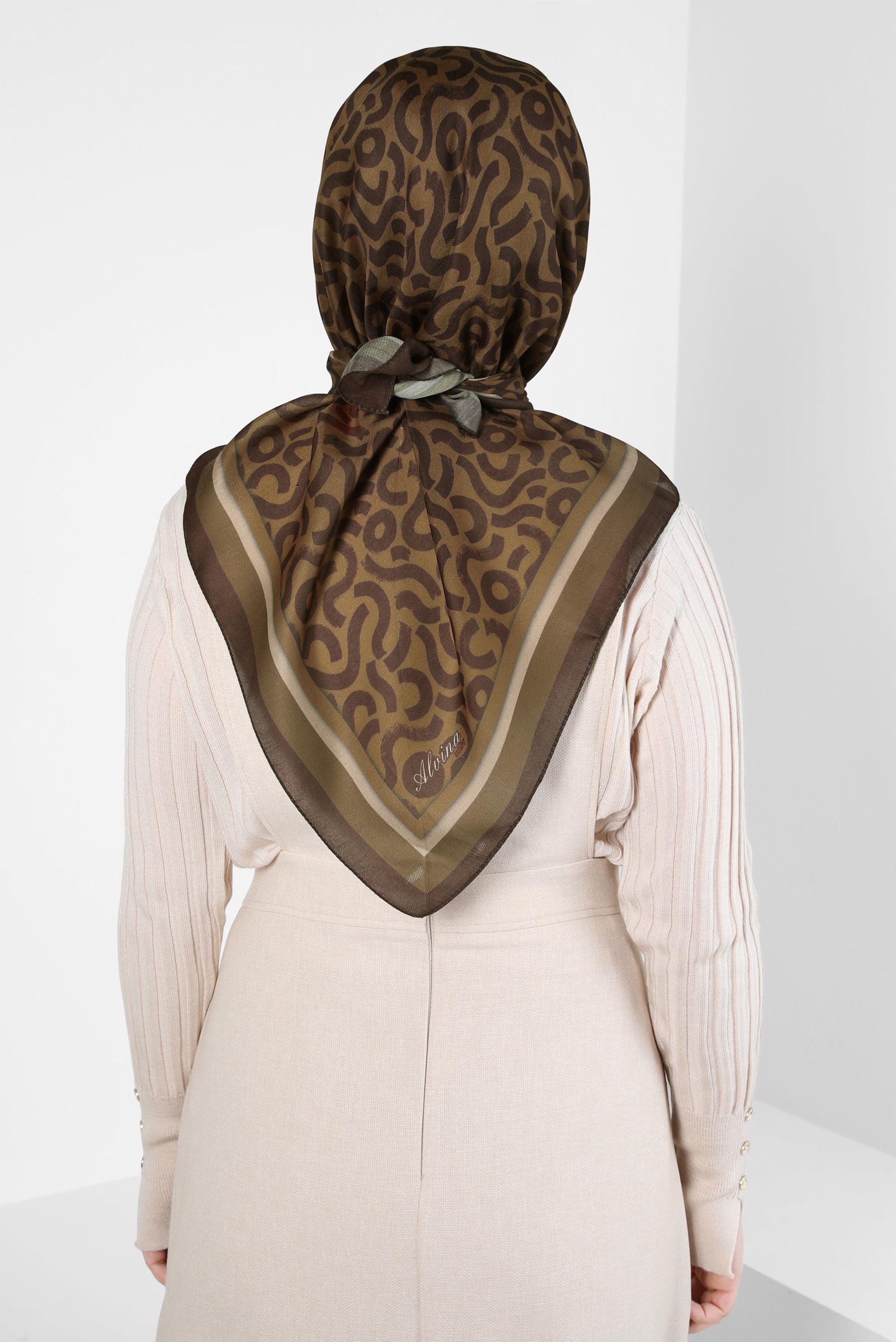 Tesettür giyim KAHVE ALVİNA SOFT EŞARP 8404