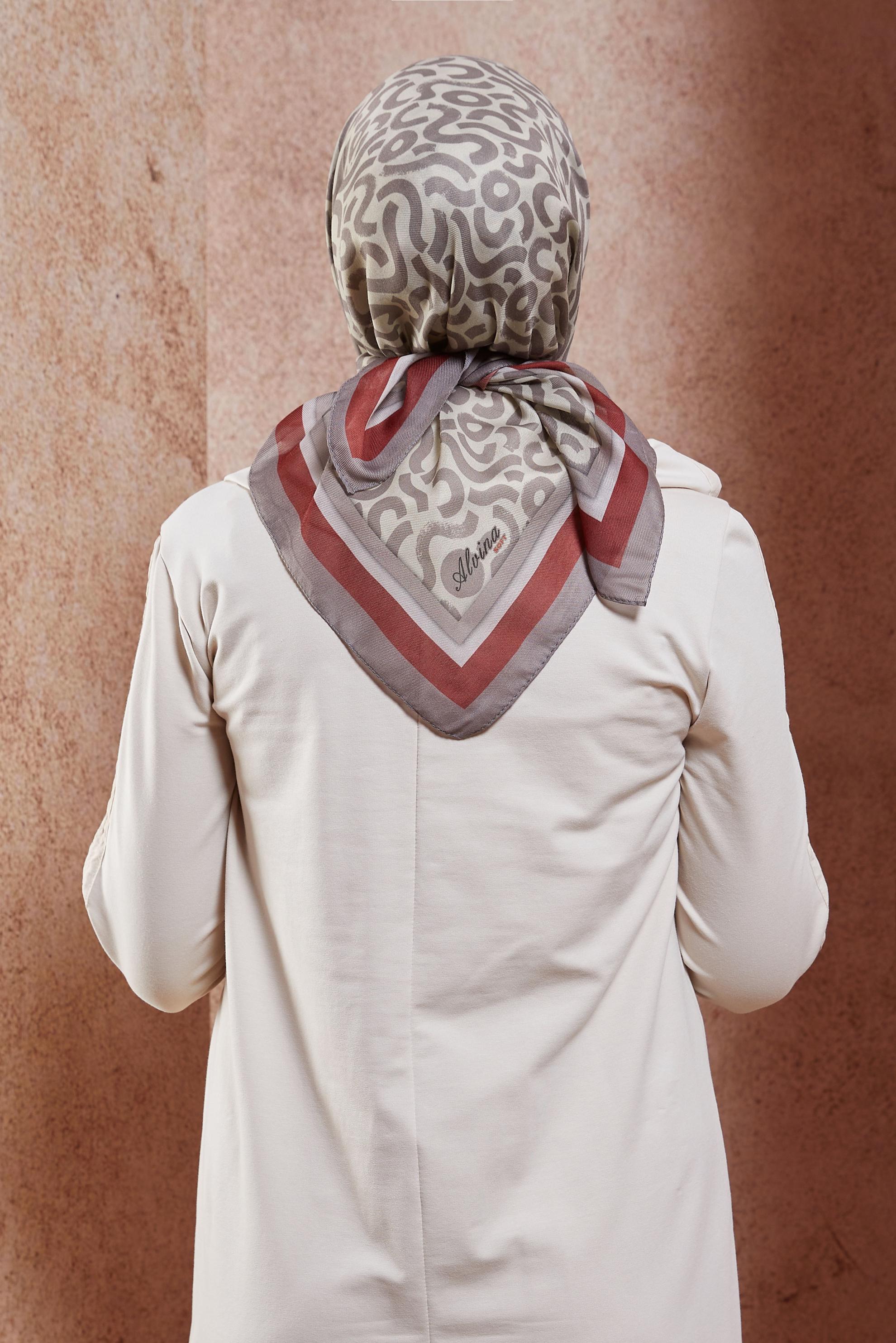 Tesettür giyim VİZON ALVİNA SOFT EŞARP 8404