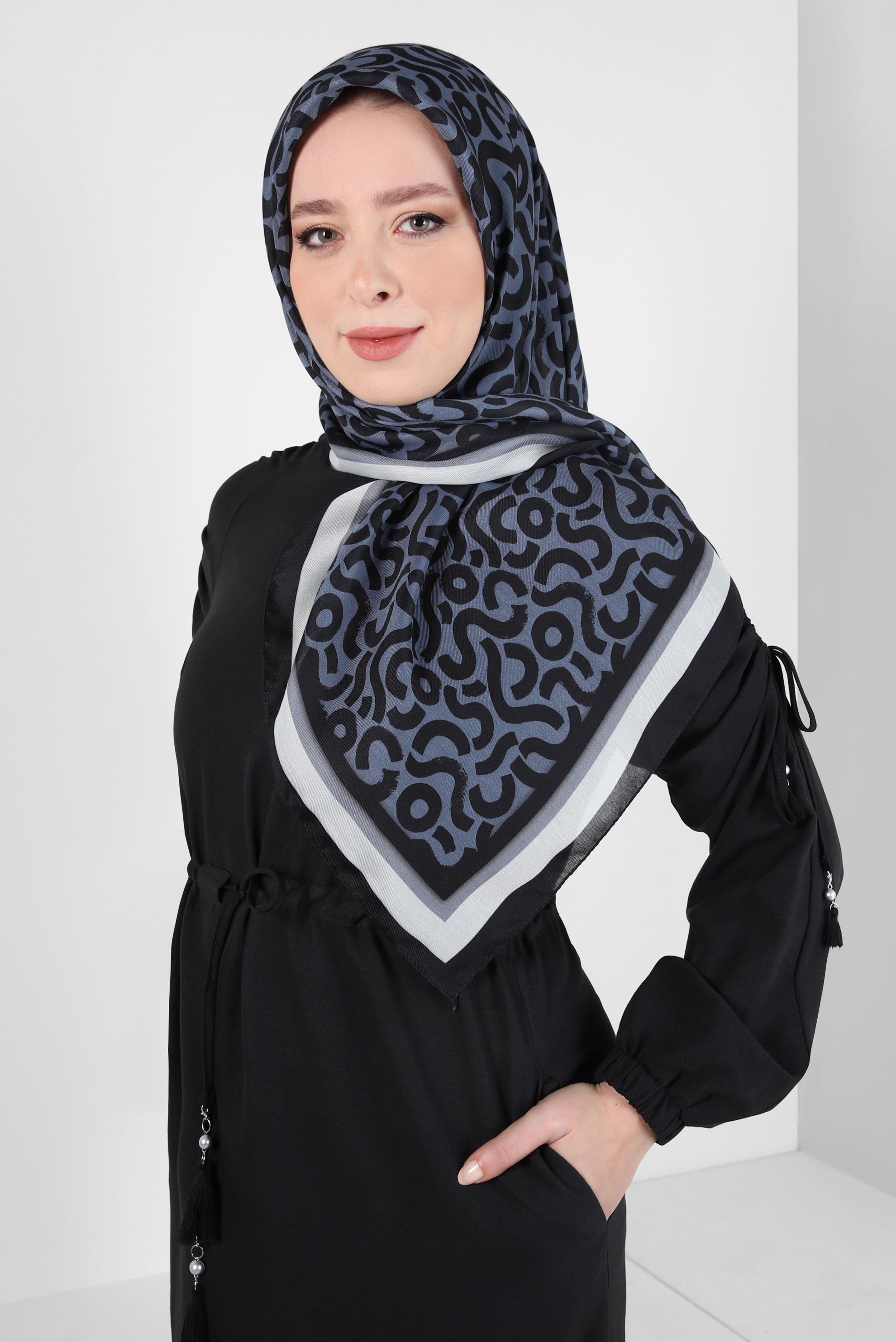 Tesettür giyim SİYAH ALVİNA SOFT EŞARP 8404