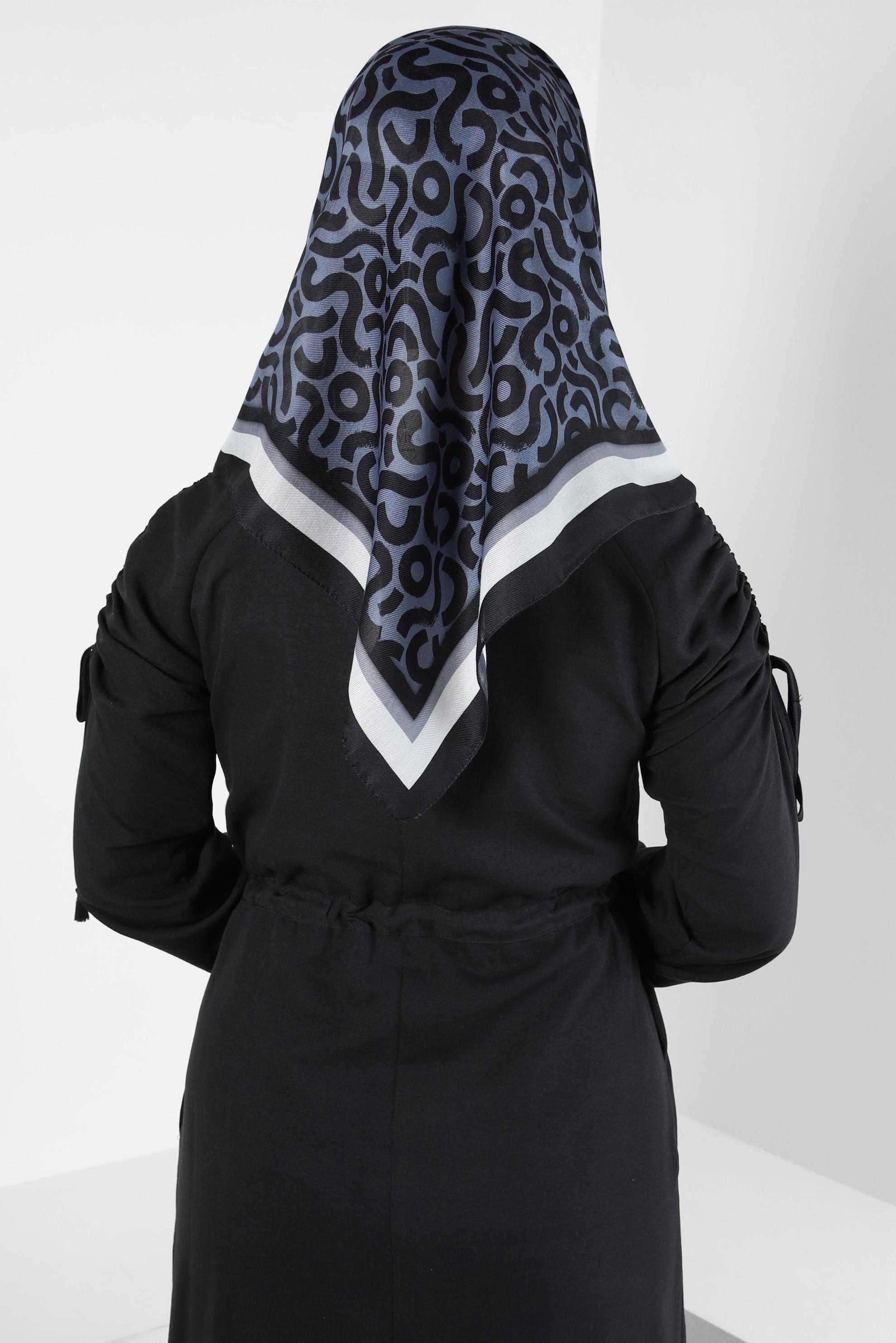 Tesettür giyim SİYAH ALVİNA SOFT EŞARP 8404