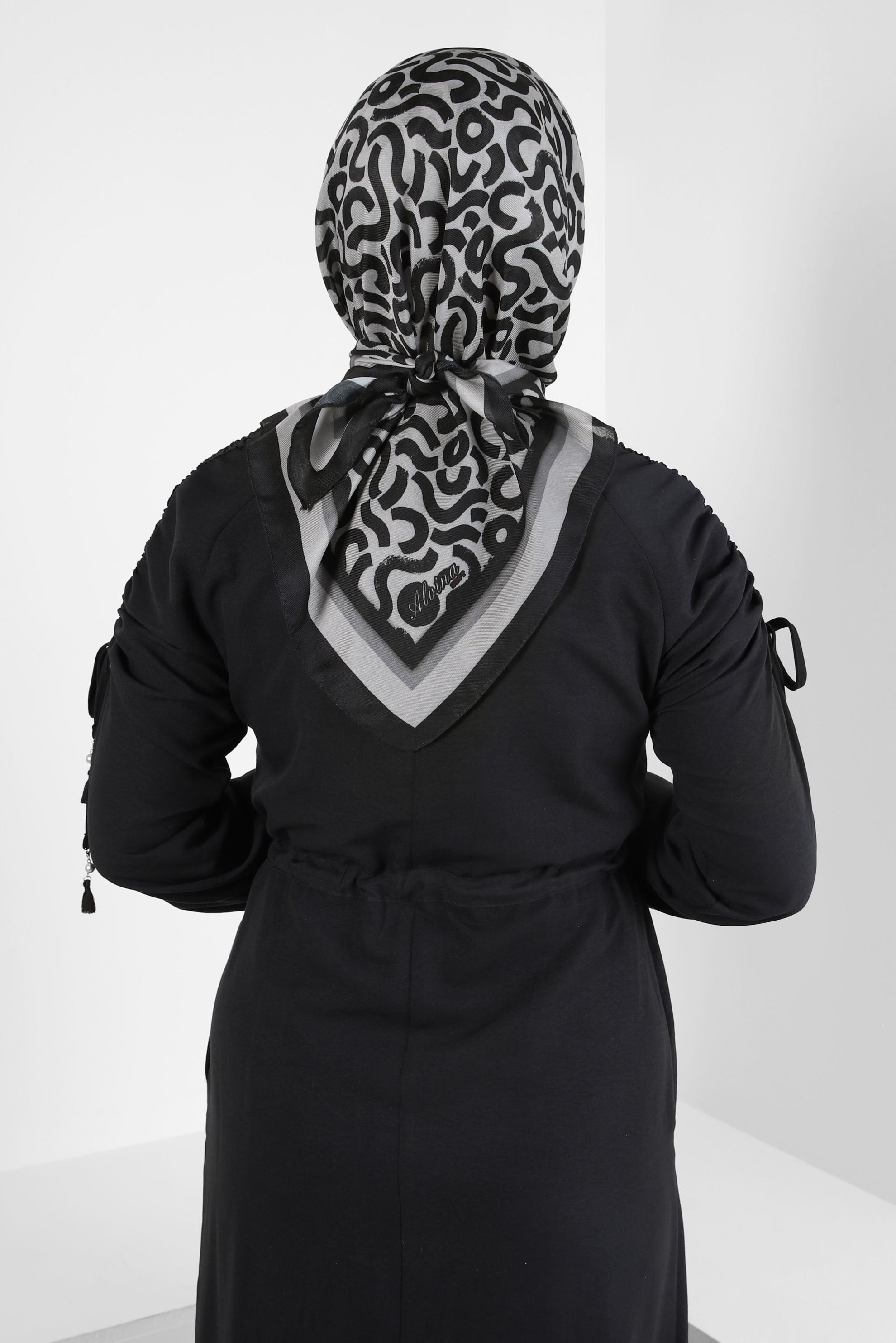 Tesettür giyim SİYAH ALVİNA SOFT EŞARP 8404
