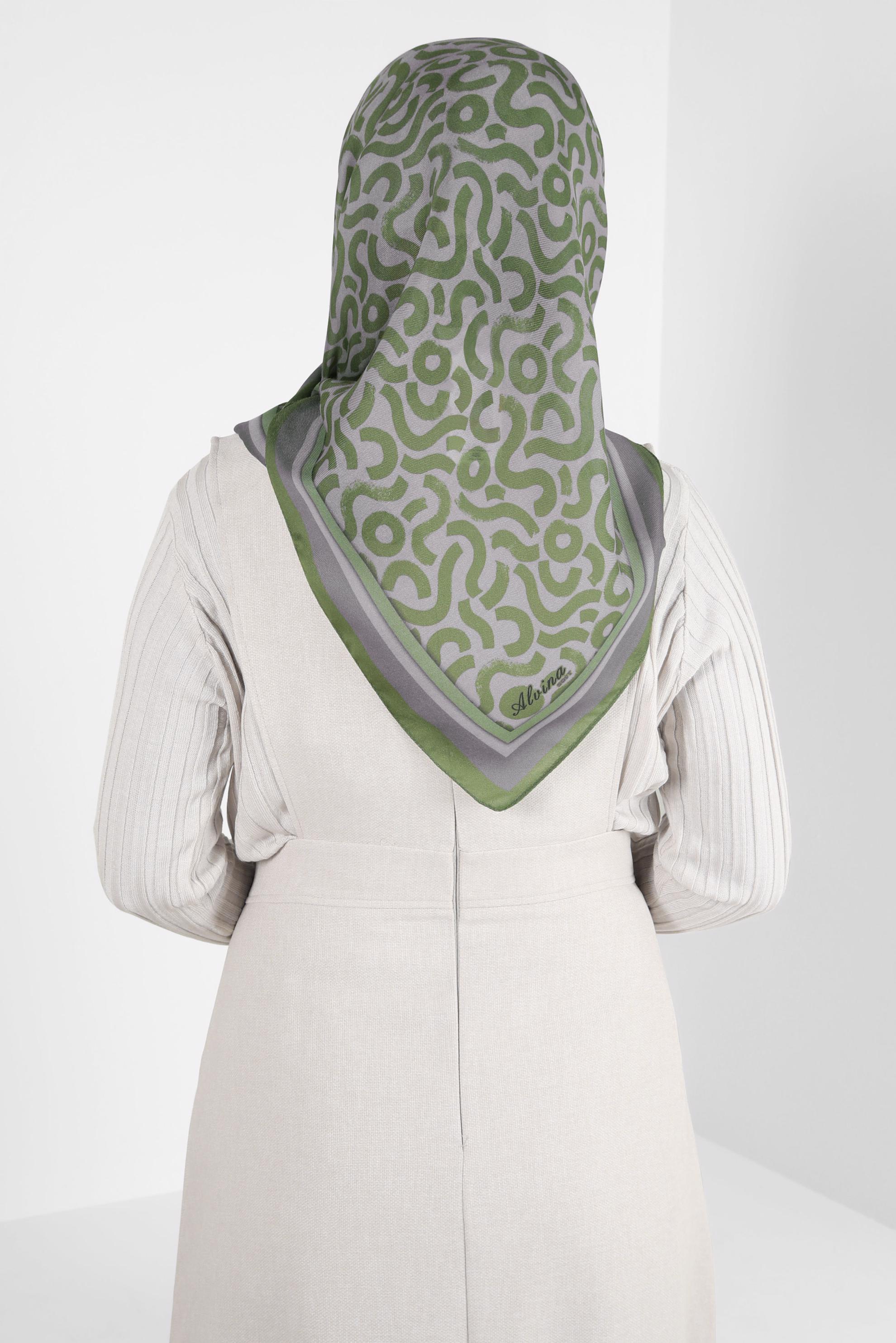 Tesettür giyim YEŞİL ALVİNA SOFT EŞARP 8404