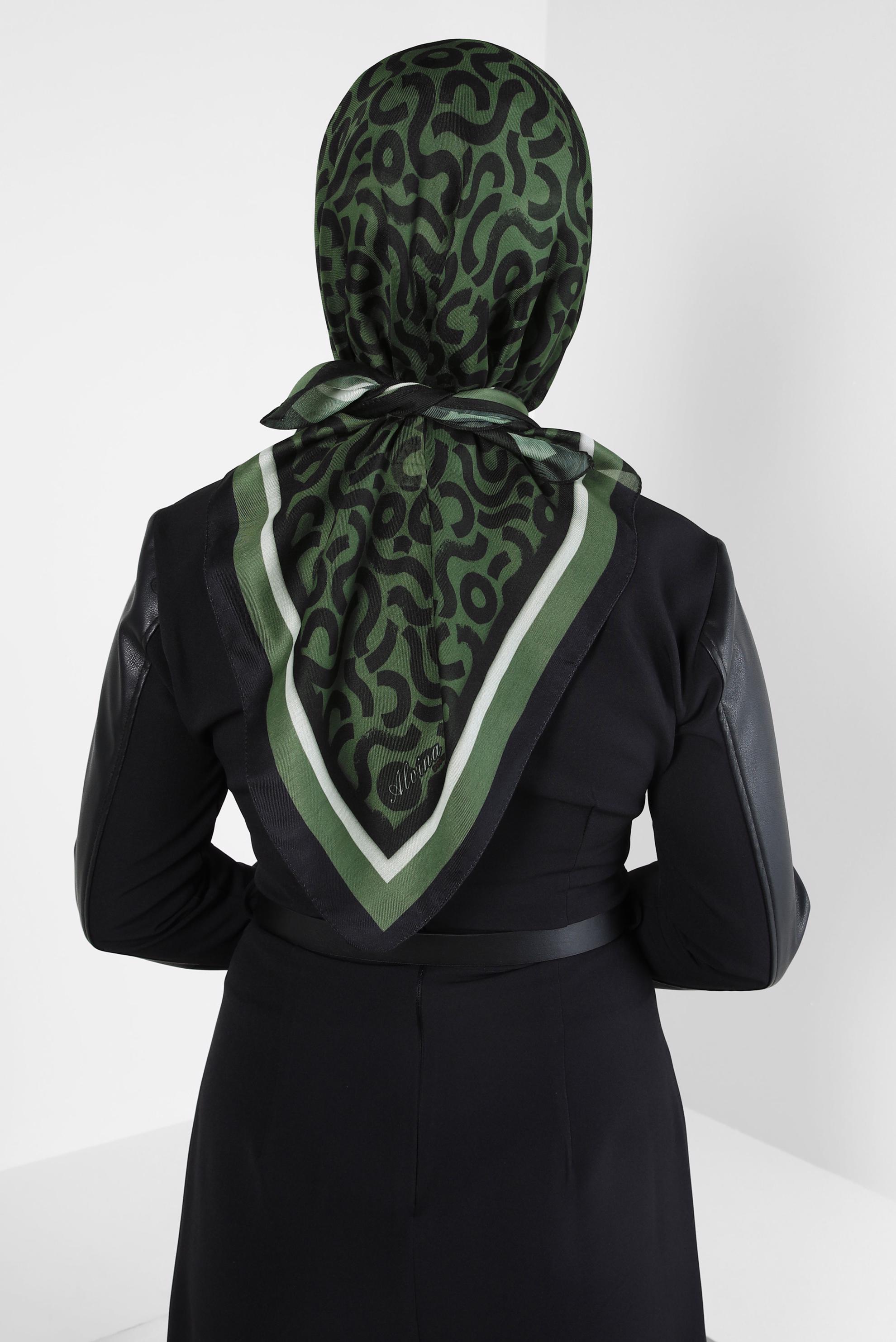 Tesettür giyim YEŞİL ALVİNA SOFT EŞARP 8404