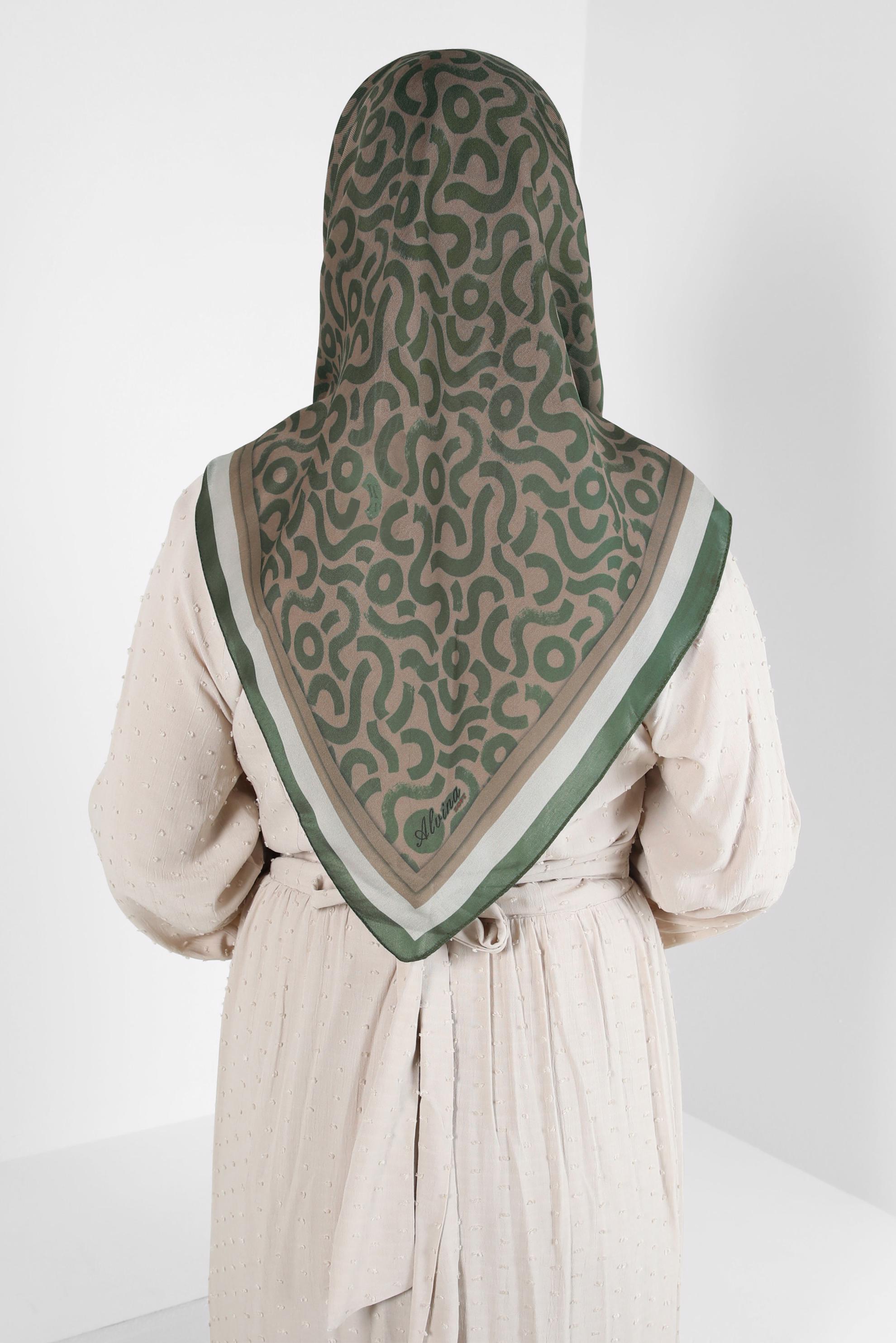 Tesettür giyim HAKİ ALVİNA SOFT EŞARP 8404