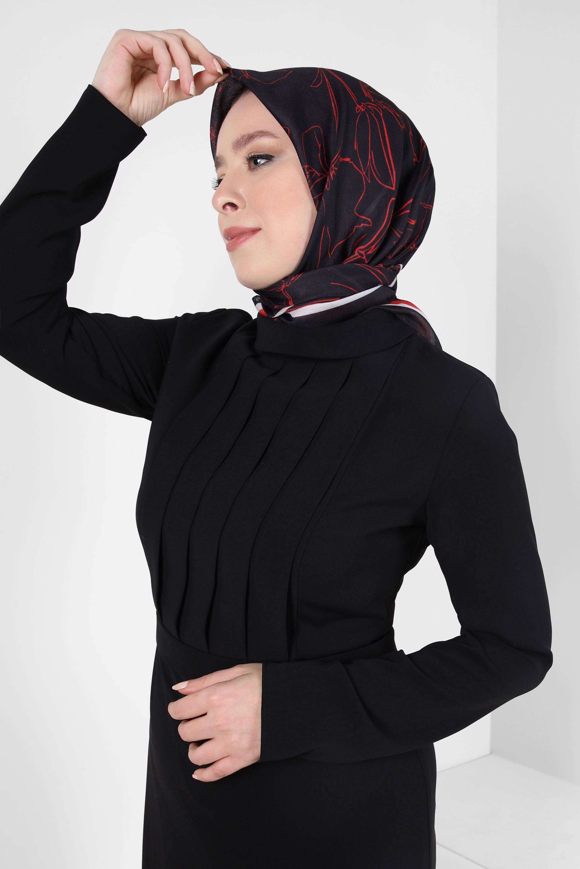 Tesettür giyim SİYAH ALVİNA SOFT EŞARP 8406