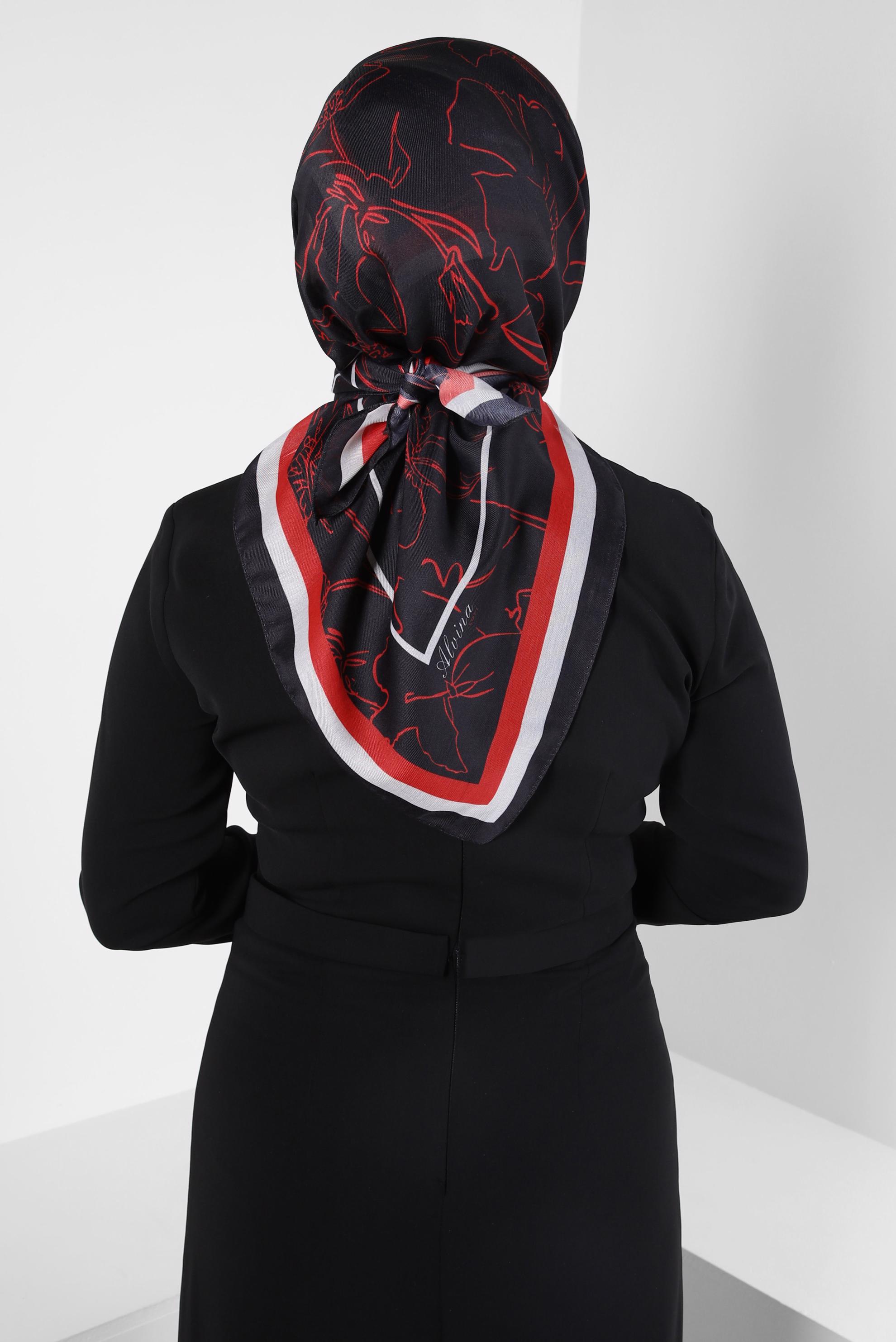 Tesettür giyim SİYAH ALVİNA SOFT EŞARP 8406