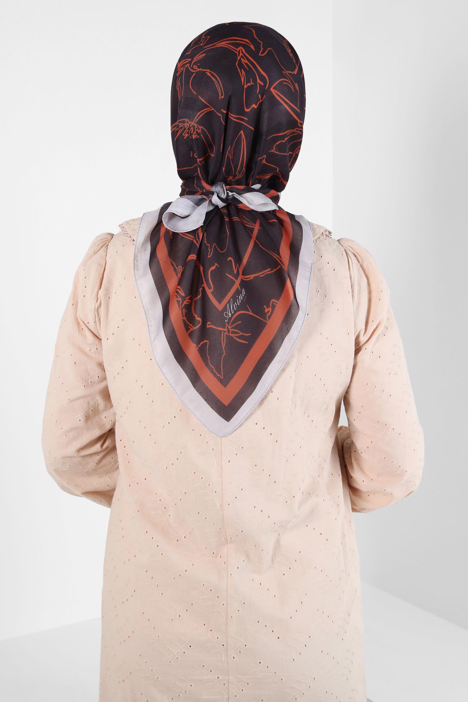 Tesettür giyim KAHVE ALVİNA SOFT EŞARP 8406