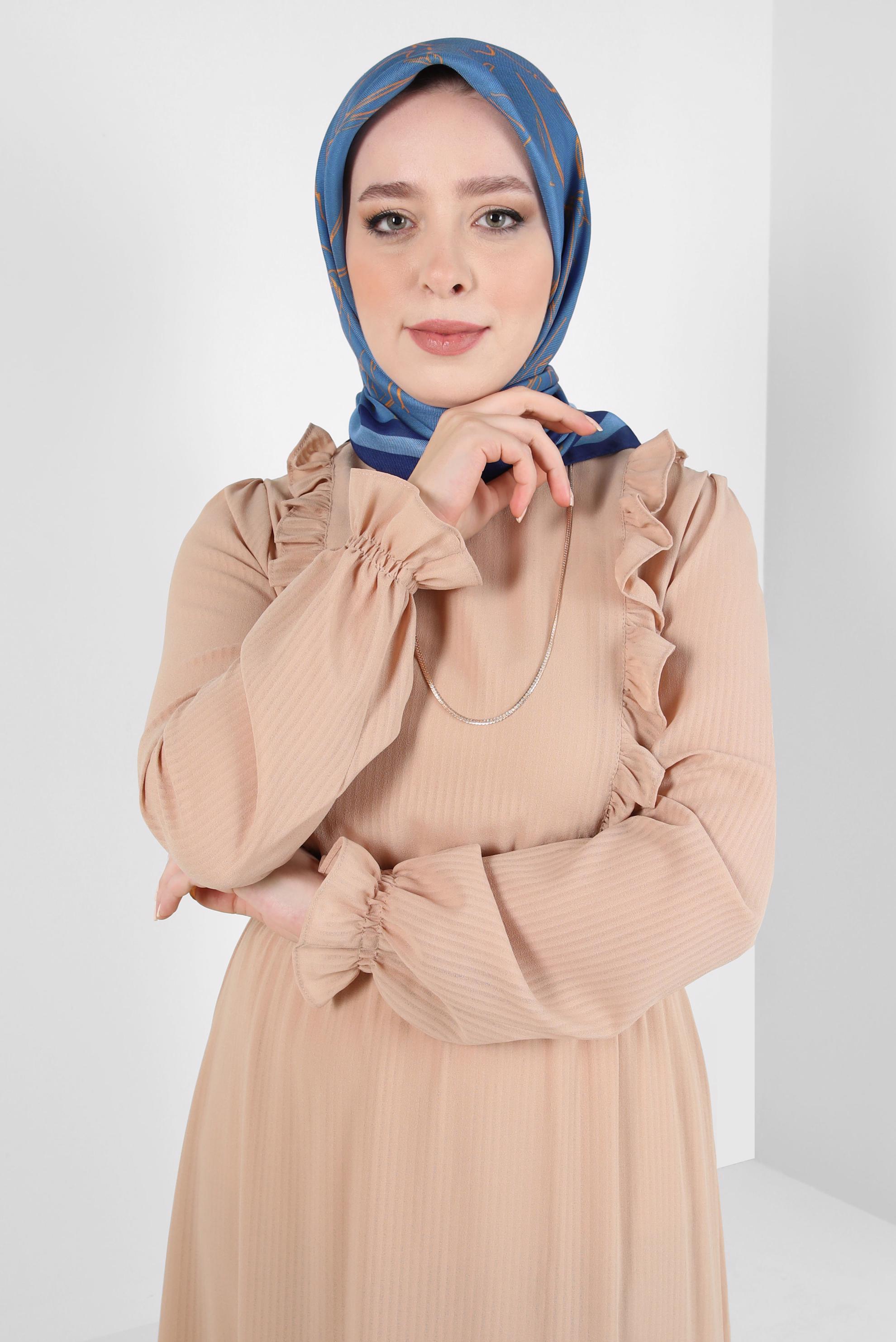 Tesettür giyim LACİVERT ALVİNA SOFT EŞARP 8406