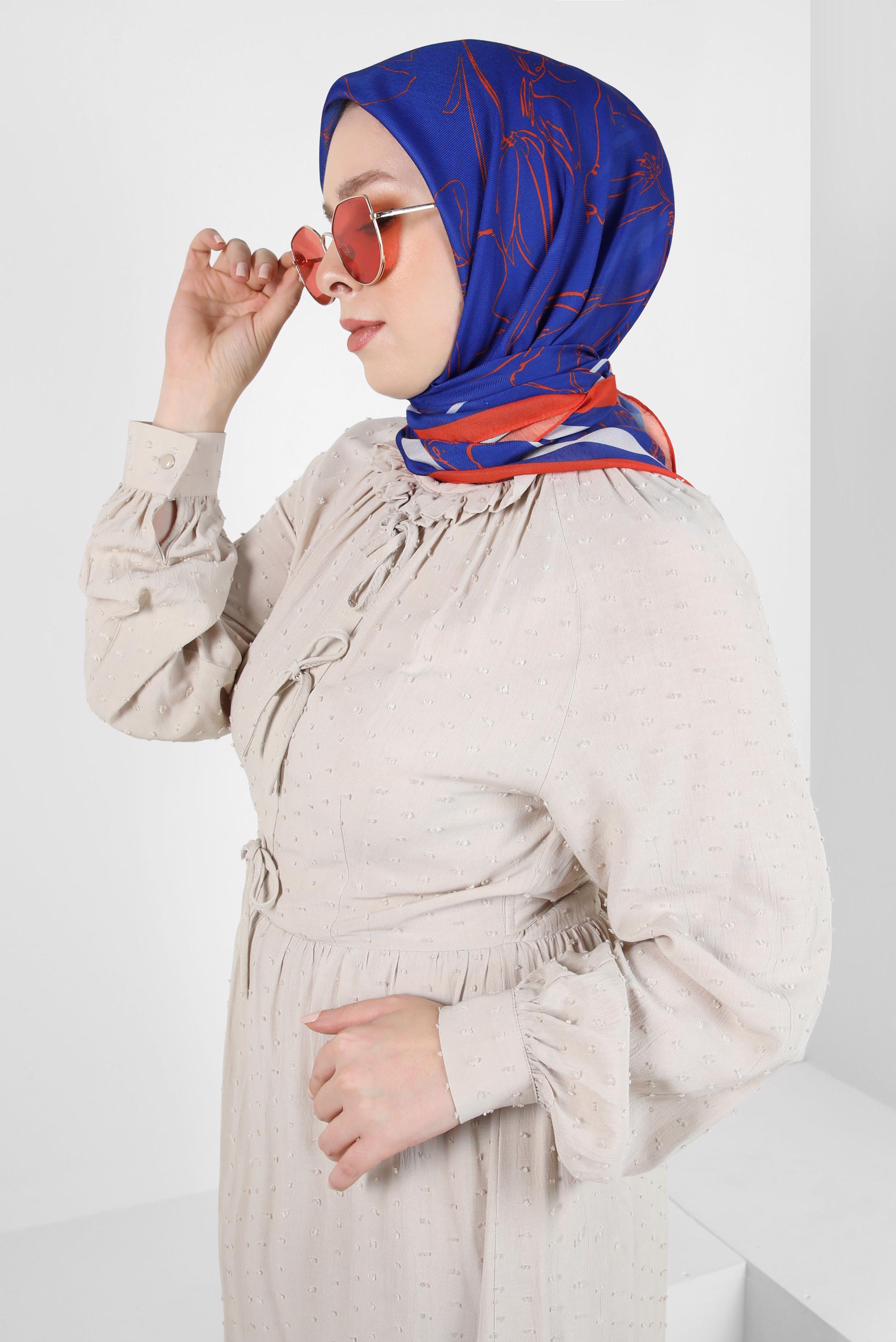 Tesettür giyim LACİVERT ALVİNA SOFT EŞARP 8406