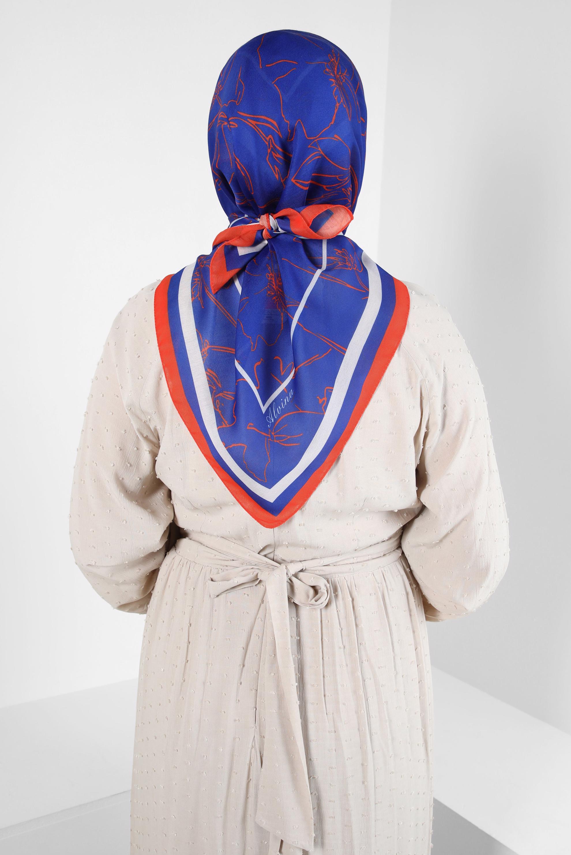 Tesettür giyim LACİVERT ALVİNA SOFT EŞARP 8406