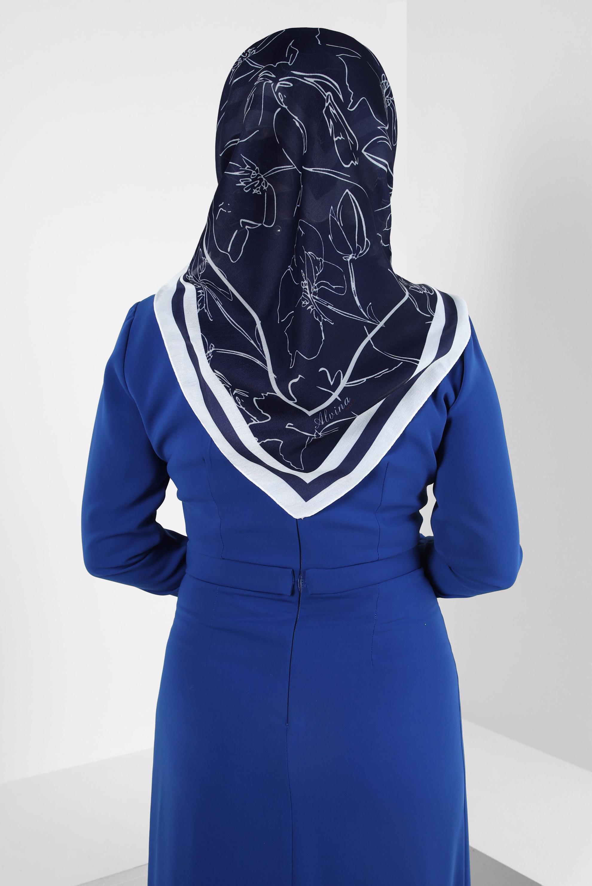 Tesettür giyim LACİVERT ALVİNA SOFT EŞARP 8406