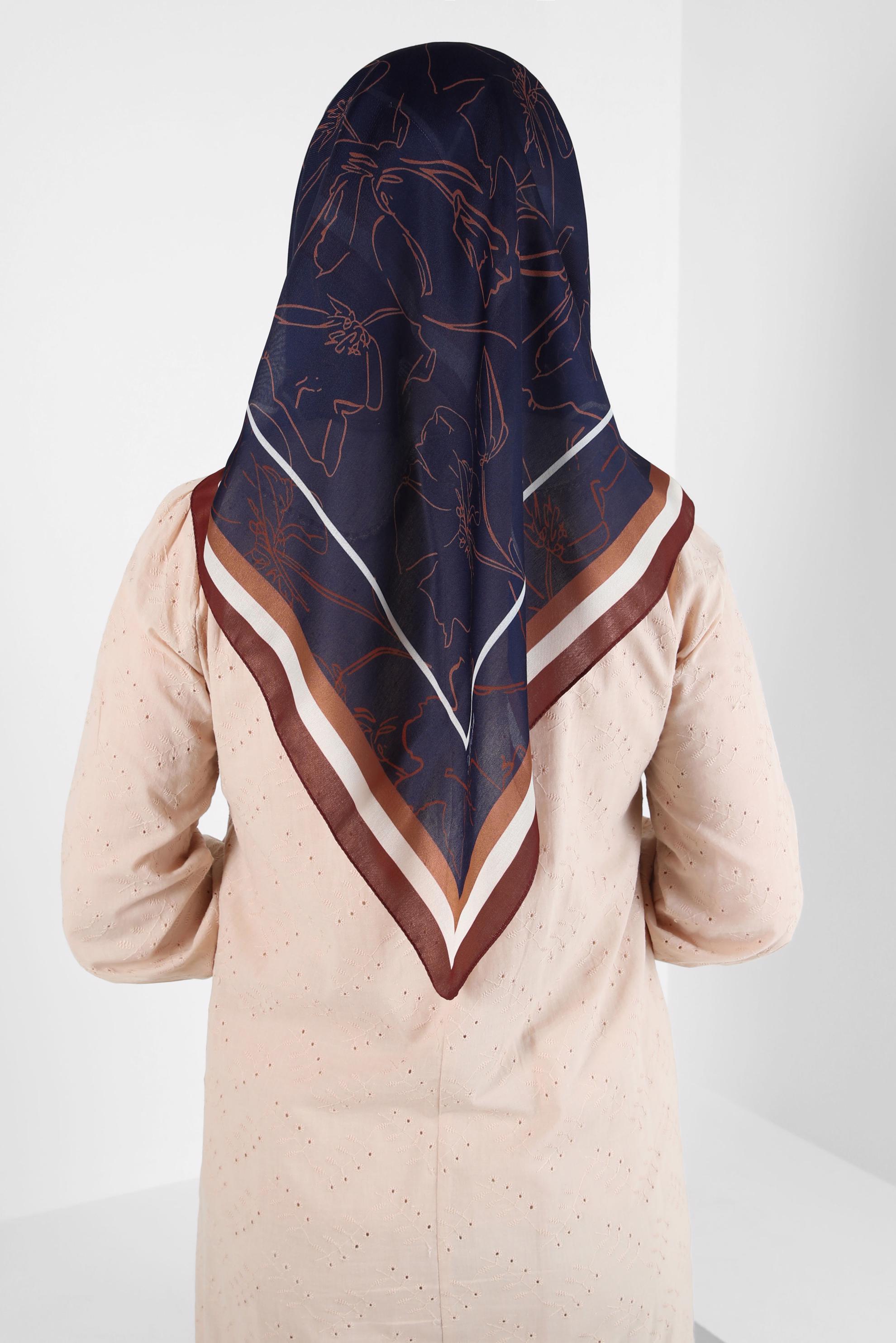 Tesettür giyim LACİVERT ALVİNA SOFT EŞARP 8406