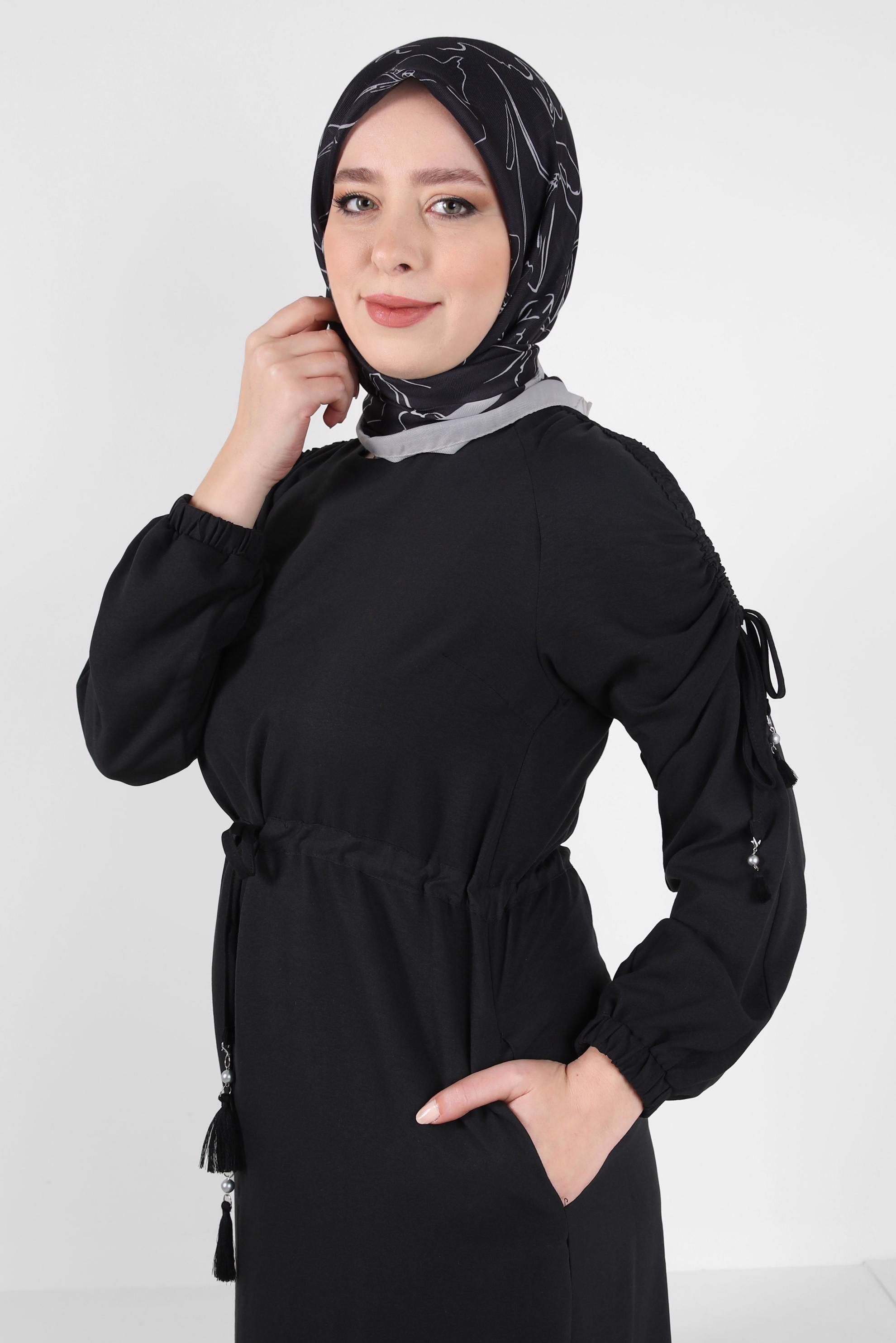 Tesettür giyim VİZON ALVİNA SOFT EŞARP 8406