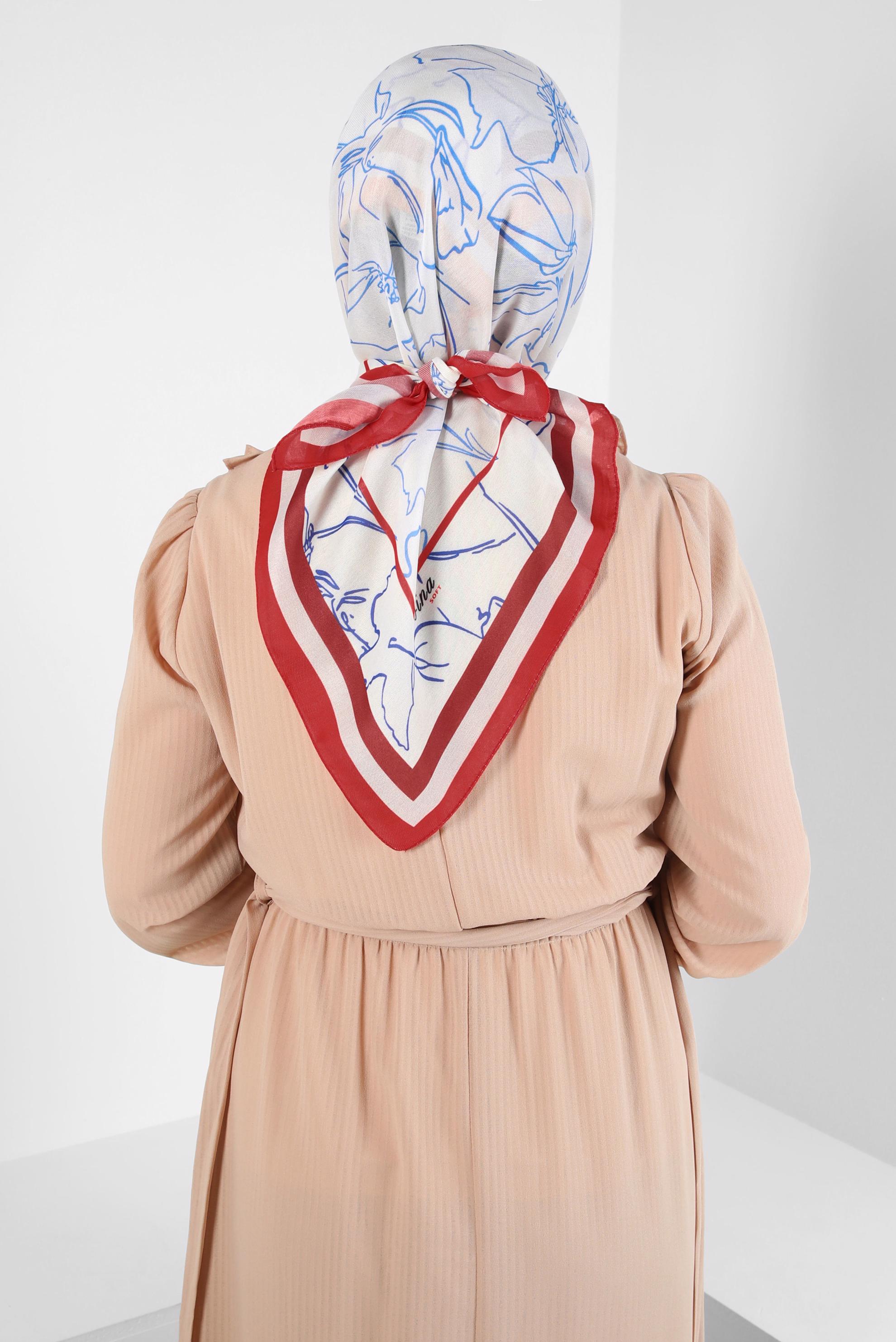 Tesettür giyim EKRU ALVİNA SOFT EŞARP 8406