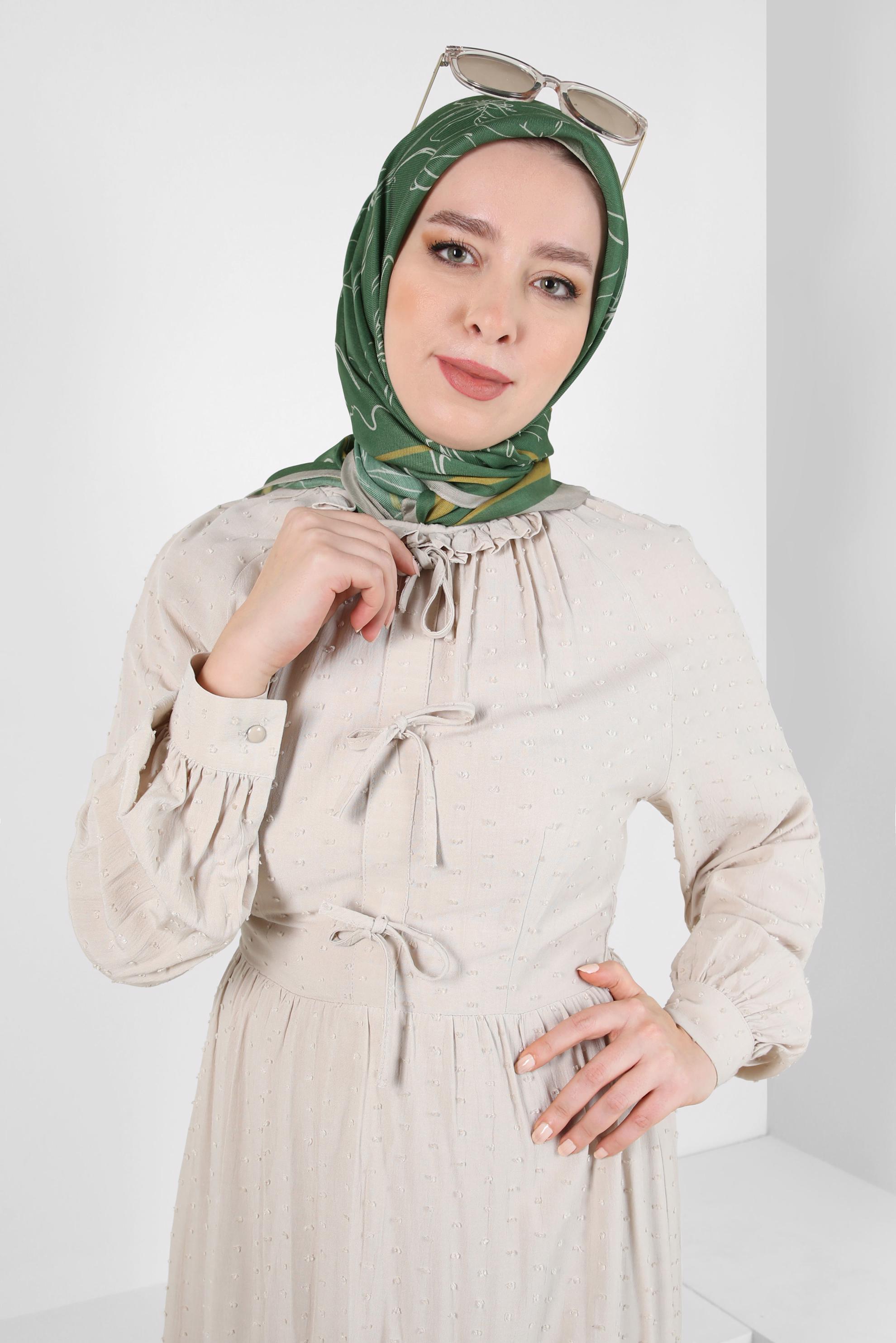 Tesettür giyim HAKİ ALVİNA SOFT EŞARP 8406