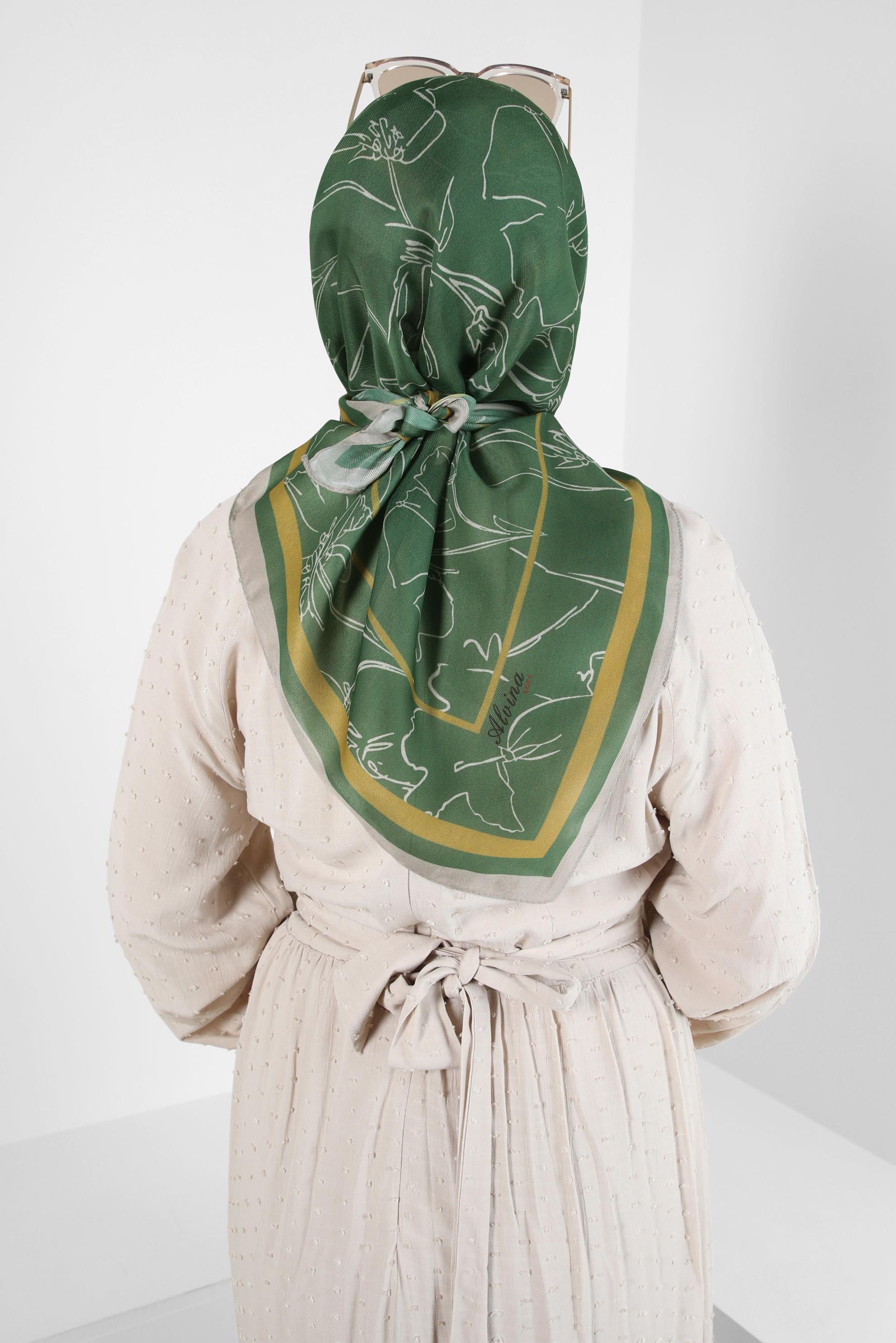 Tesettür giyim HAKİ ALVİNA SOFT EŞARP 8406