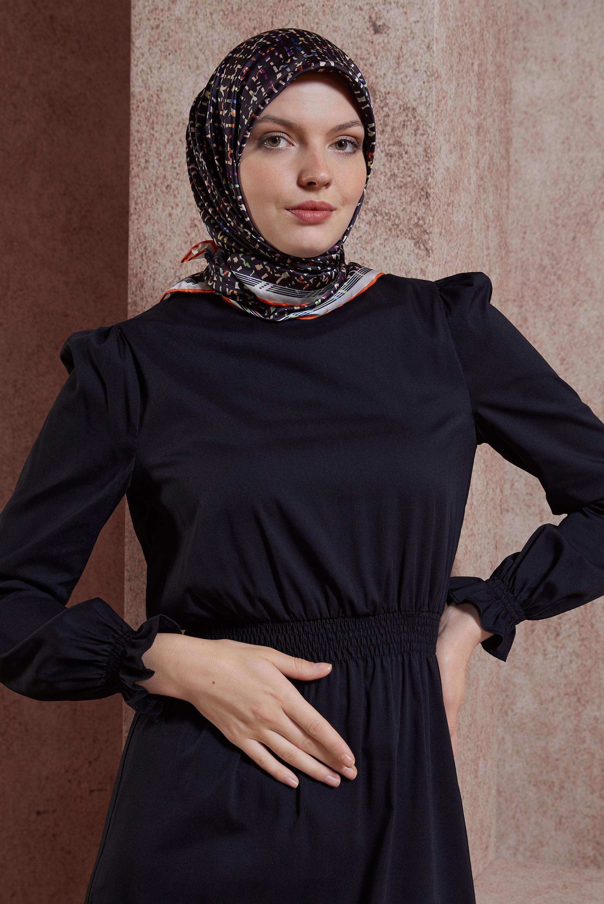 Tesettür giyim BORDO ALVİNA DESENLİ EŞARP 8412