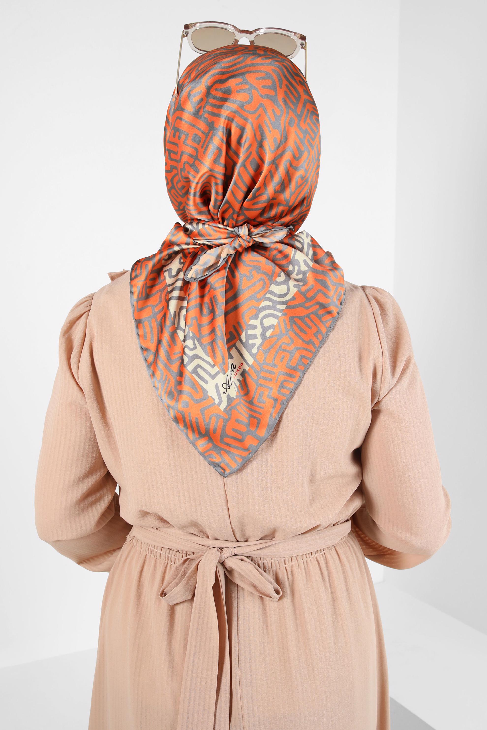 Hijab clothing GREY ALVINA PATTERNED SCARF 8414