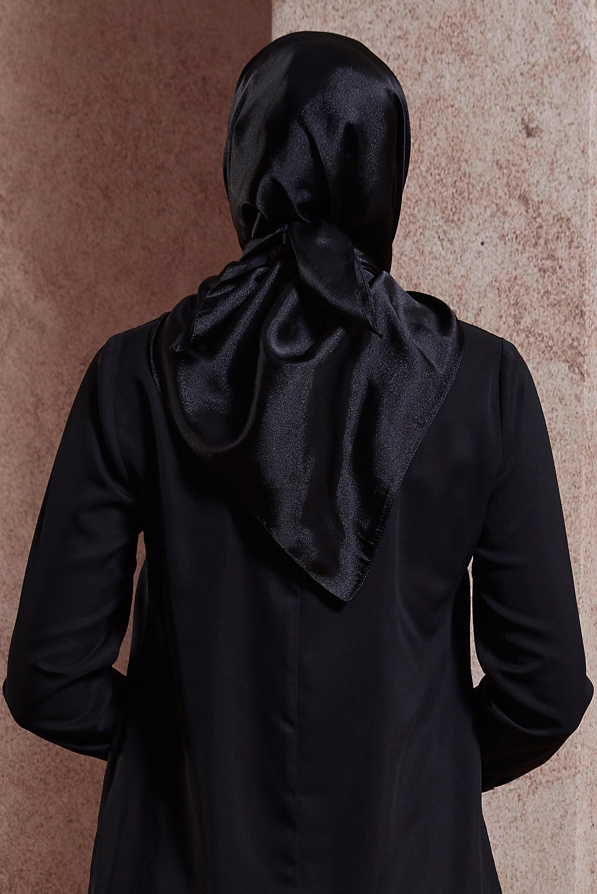 Tesettür giyim SİYAH  ALVİNA EŞARP 8422