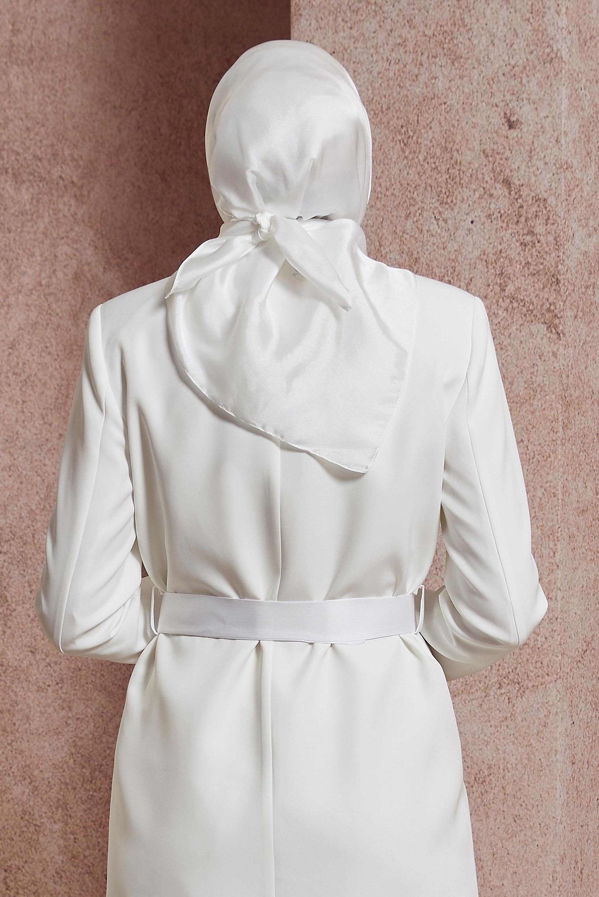 Tesettür giyim EKRU  ALVİNA EŞARP 8422