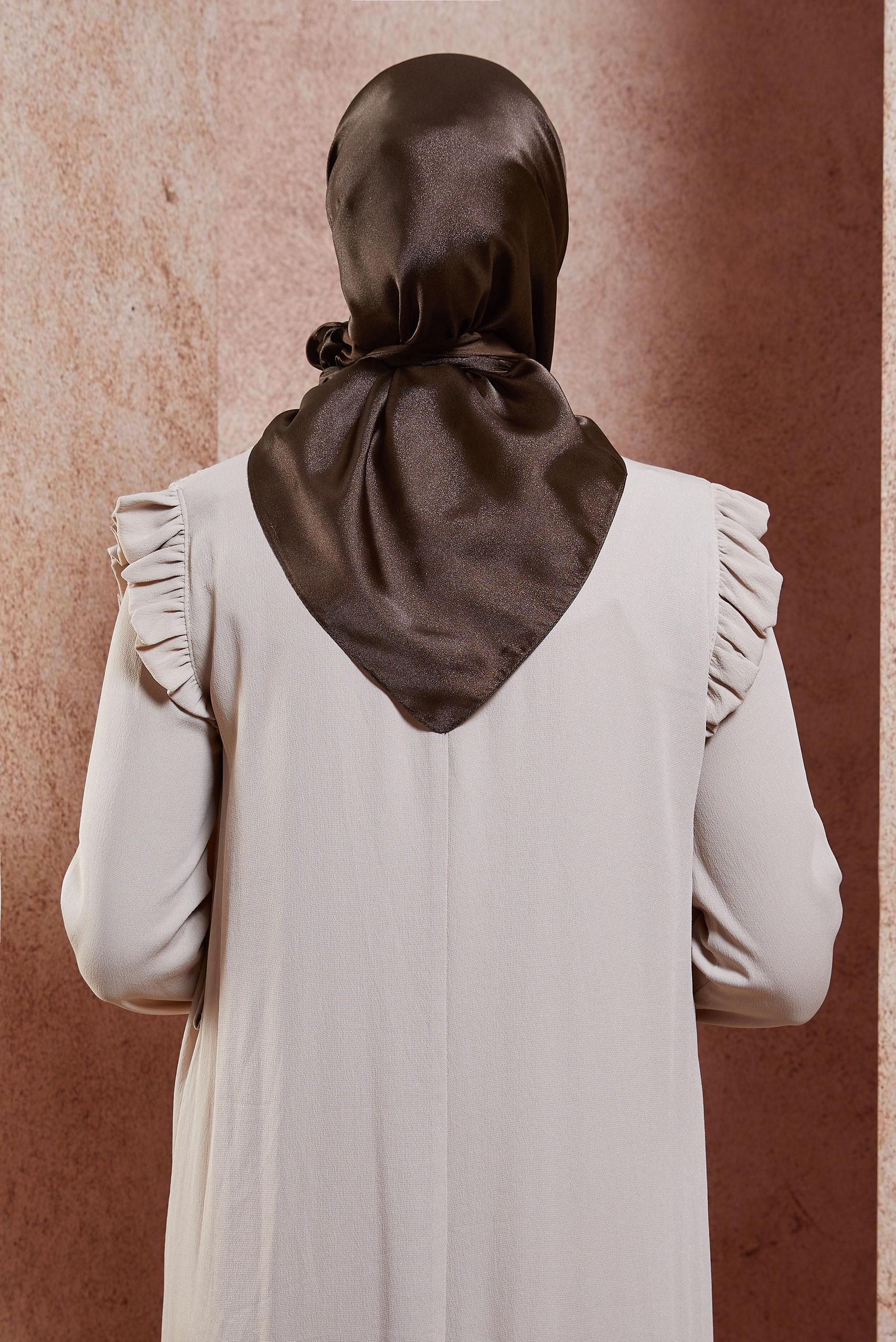 Tesettür giyim KAHVE  ALVİNA EŞARP 8422