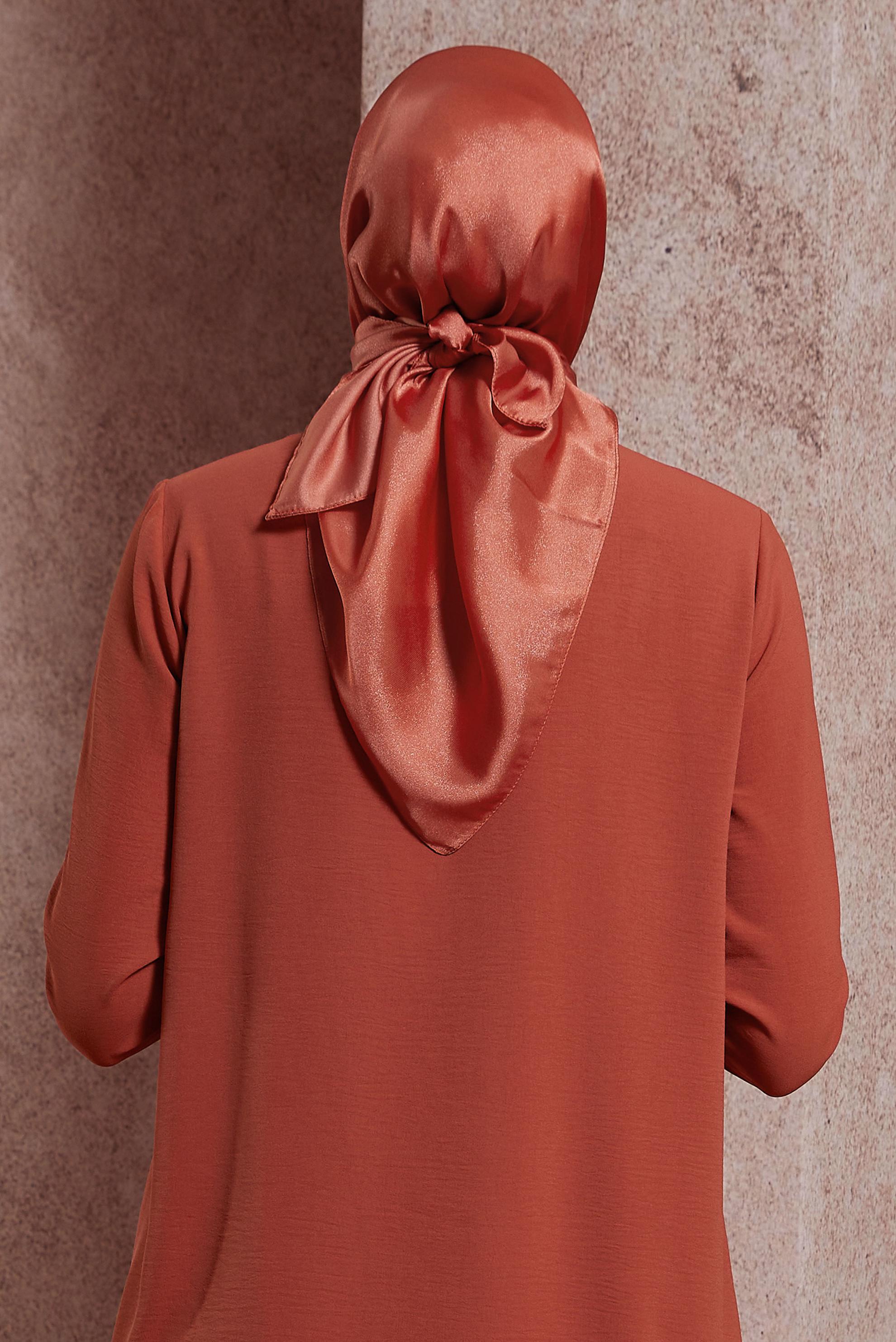 Tesettür giyim TURUNCU  ALVİNA EŞARP 8422