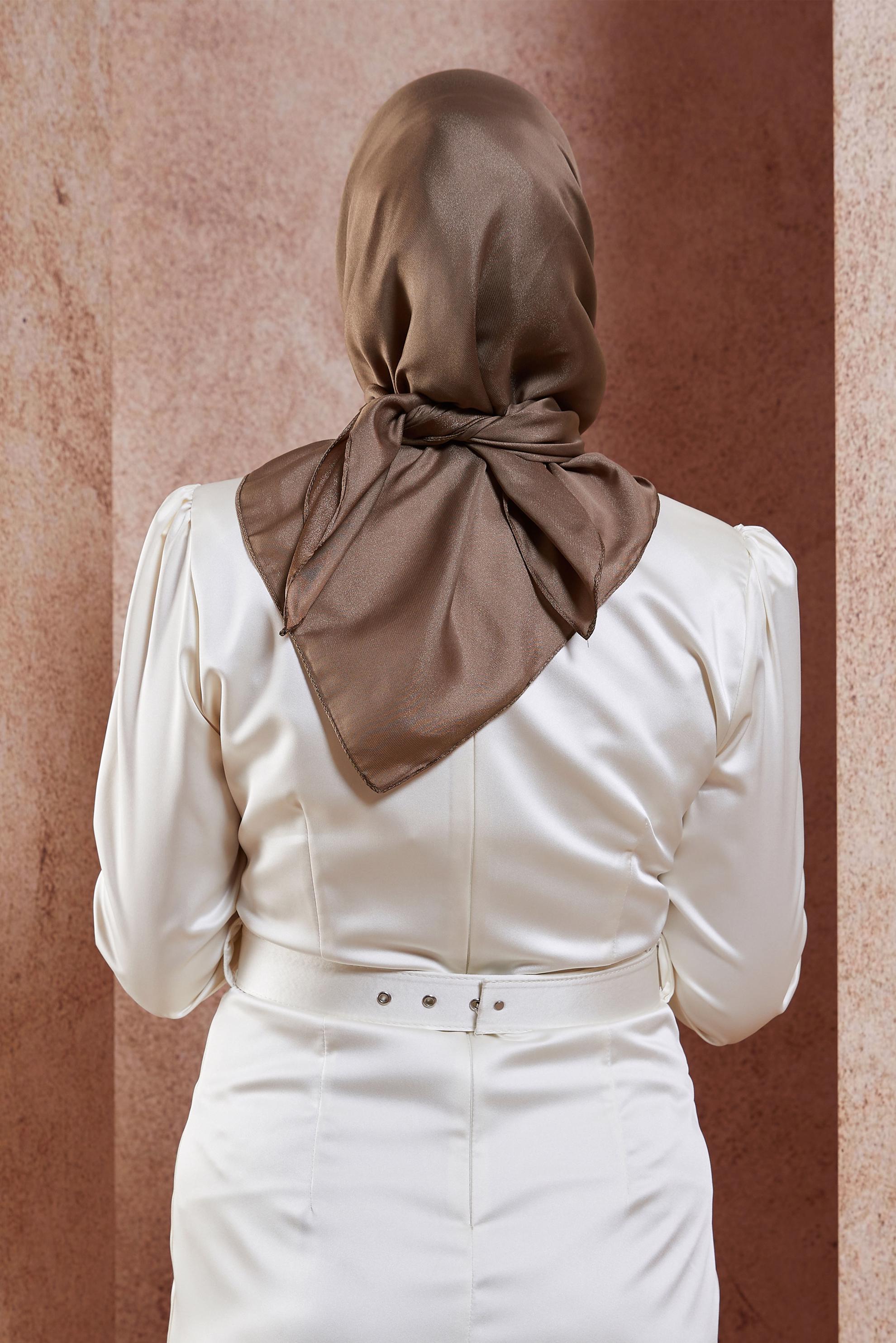 Tesettür giyim KAHVE  ALVİNA EŞARP 8422