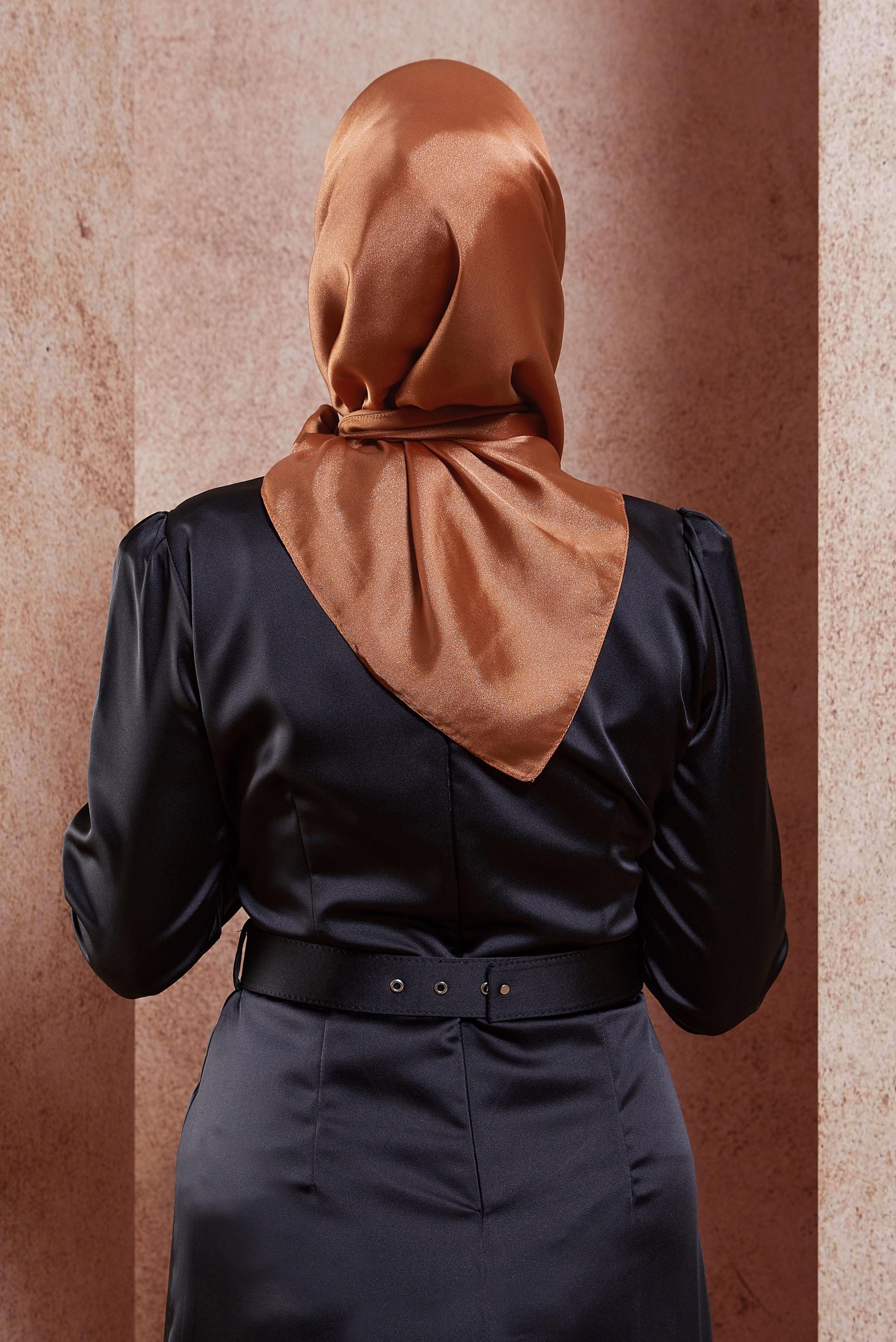 Tesettür giyim TABA  ALVİNA EŞARP 8422