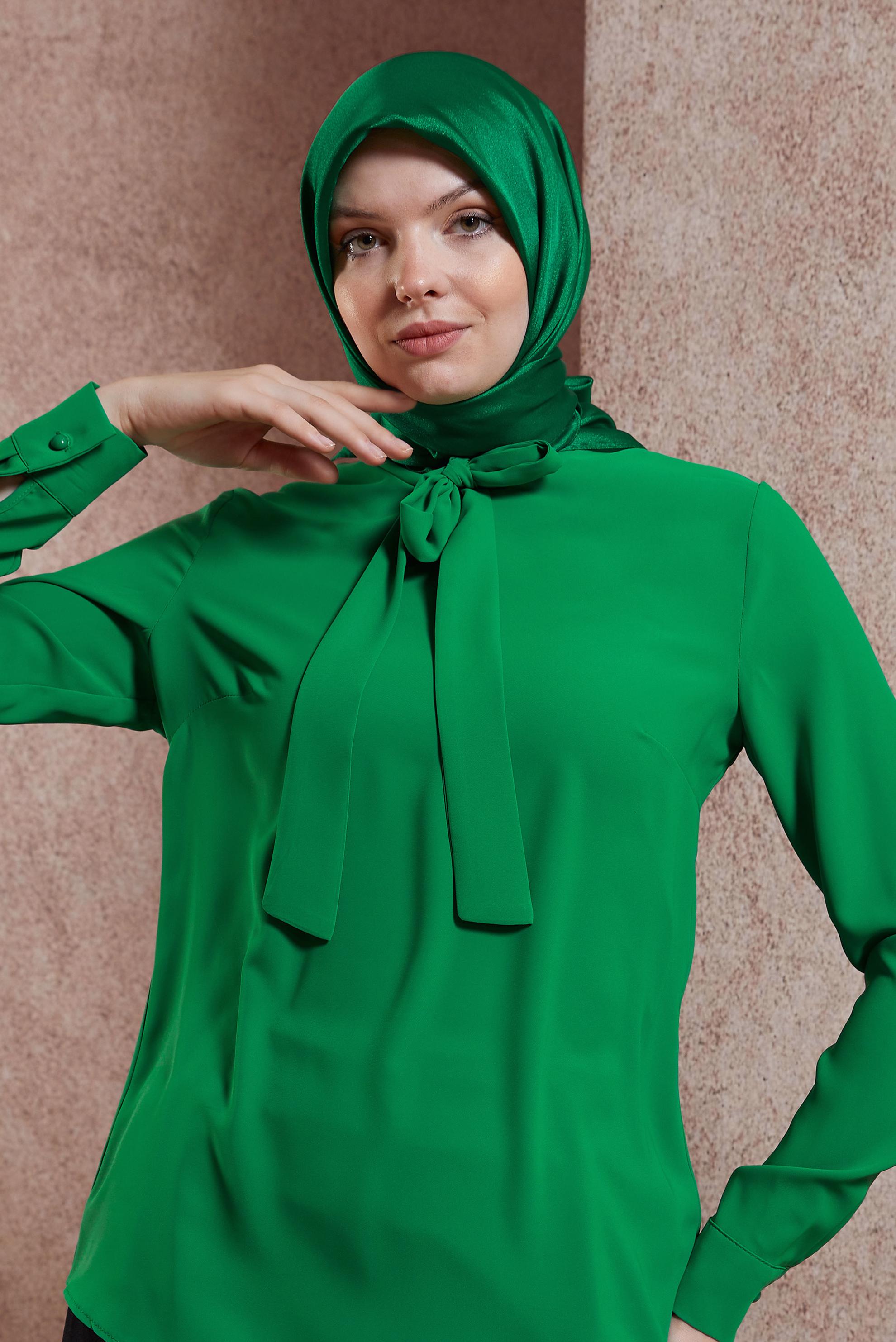 Tesettür giyim YEŞİL  ALVİNA EŞARP 8422