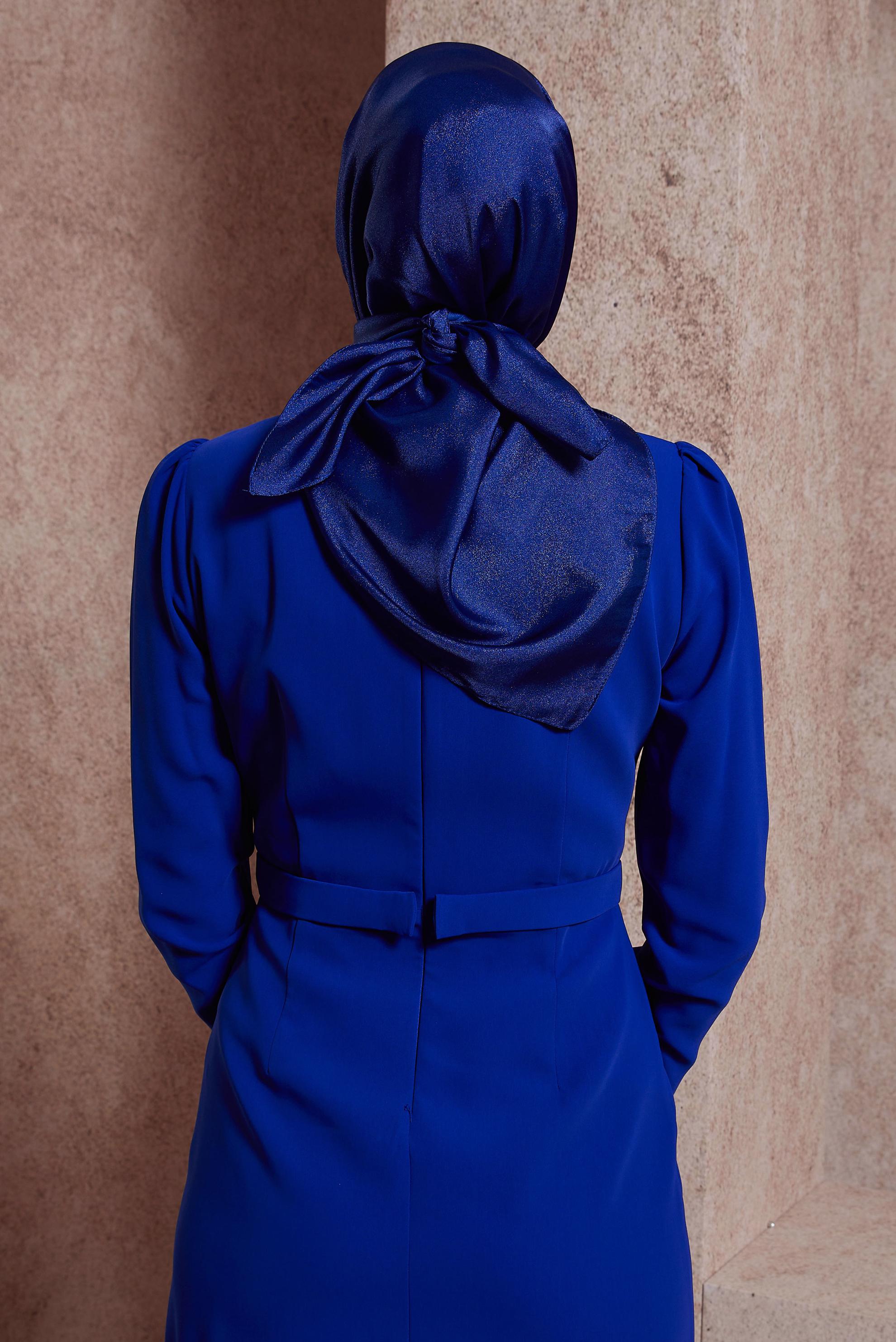 Tesettür giyim LACİVERT  ALVİNA EŞARP 8422