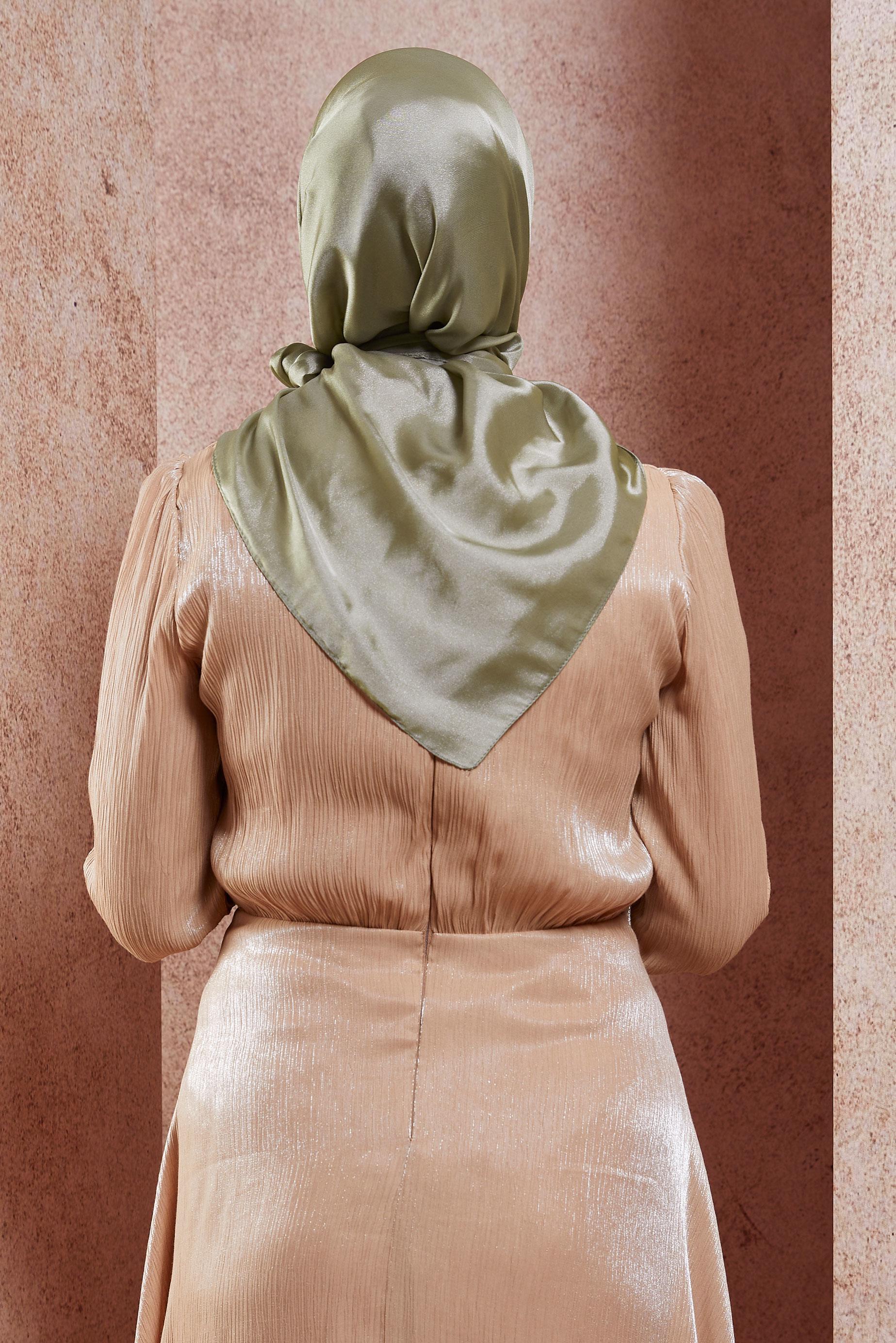 Tesettür giyim YEŞİL  ALVİNA EŞARP 8422