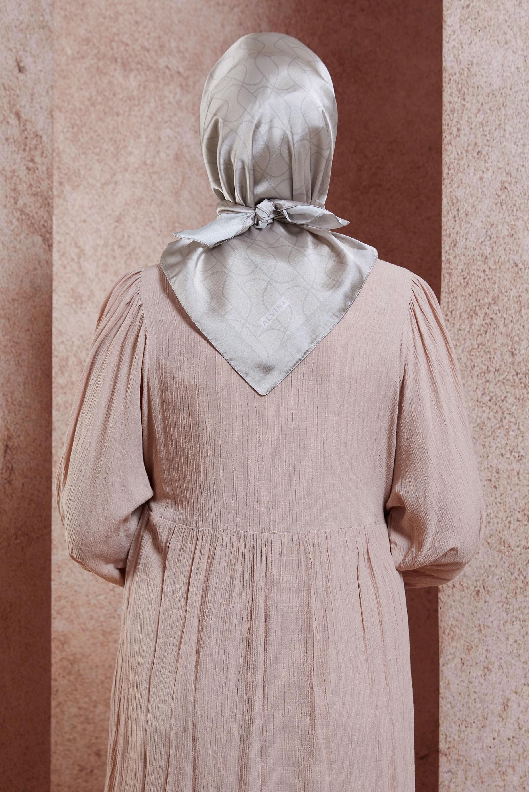 Tesettür giyim GRİ ALVİNA EŞARP 8437