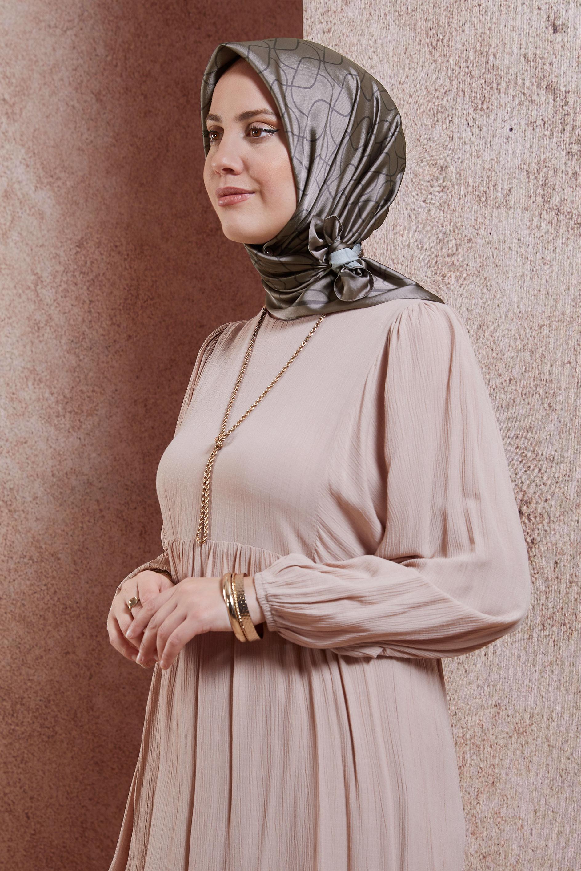 Tesettür giyim GRİ ALVİNA EŞARP 8437