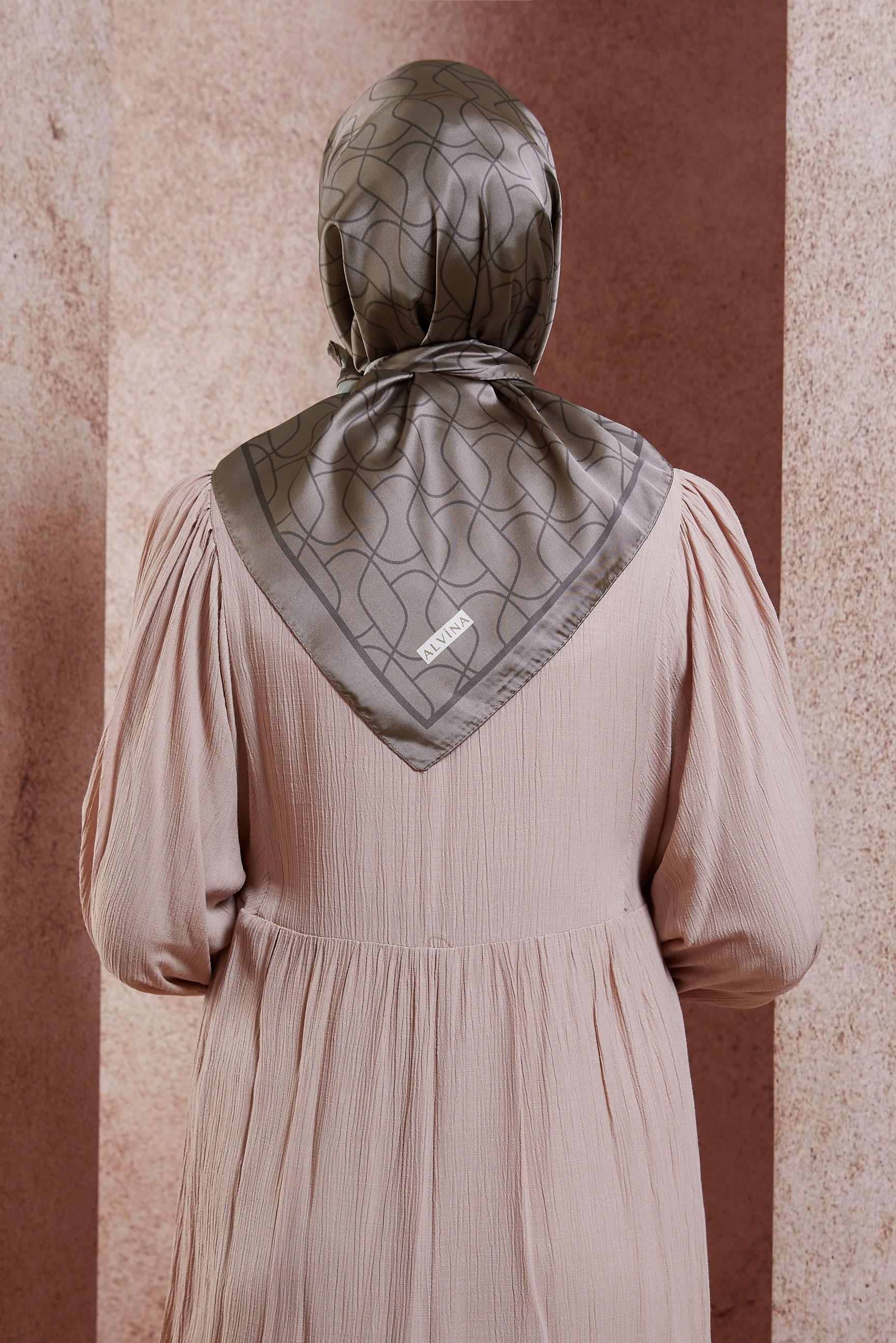 Tesettür giyim GRİ ALVİNA EŞARP 8437