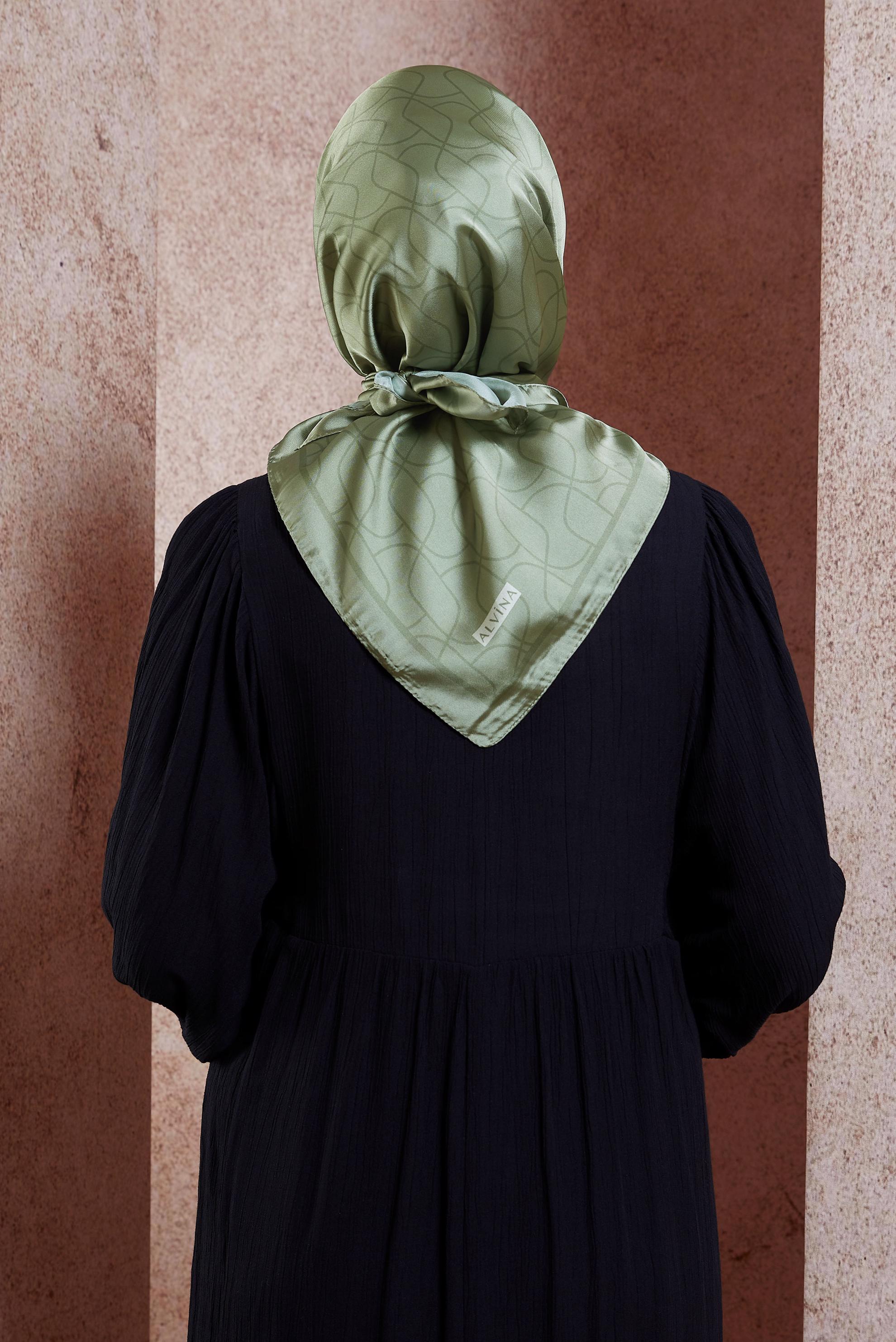 Tesettür giyim HAKİ ALVİNA EŞARP 8437