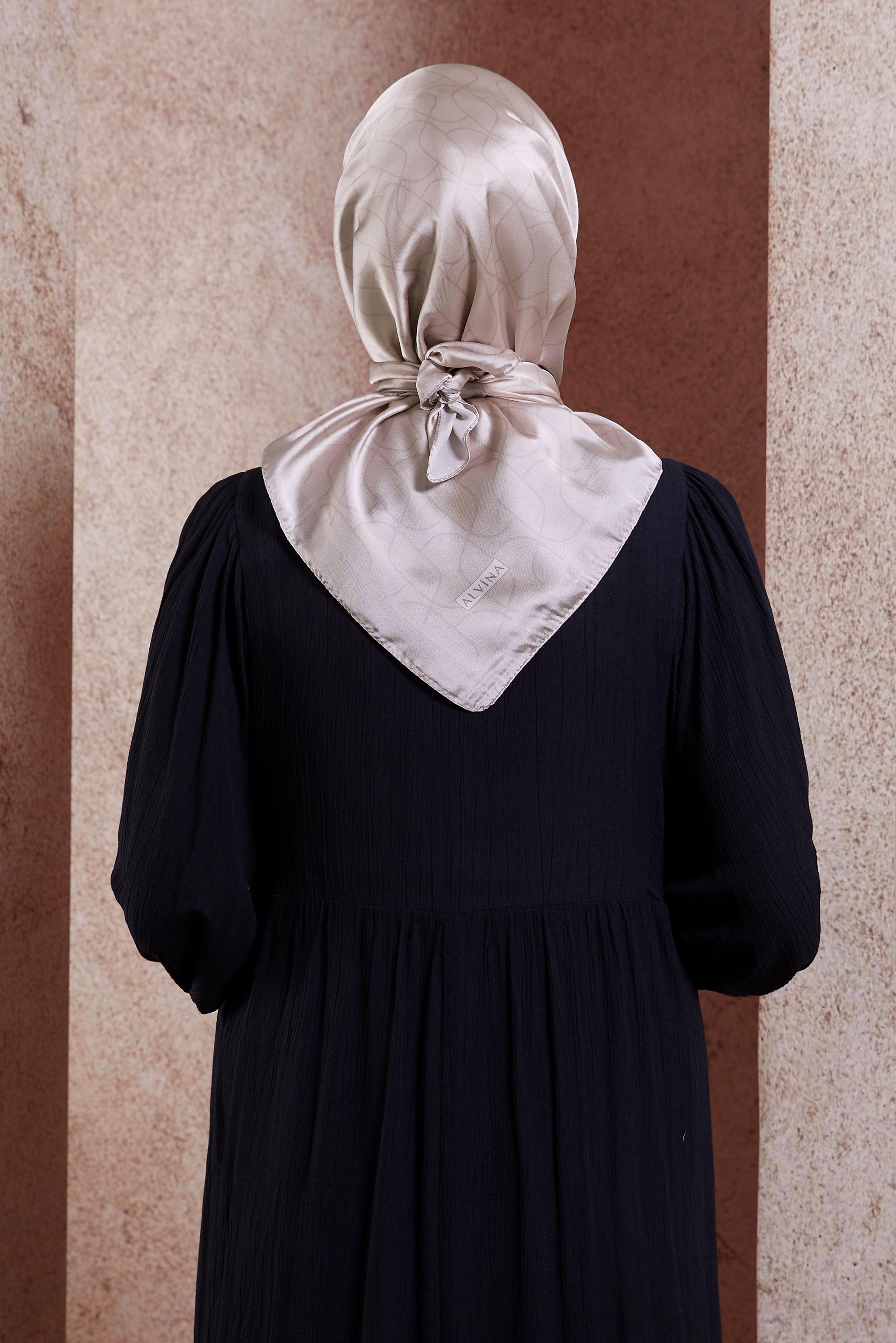 Tesettür giyim PUDRA ALVİNA EŞARP 8437