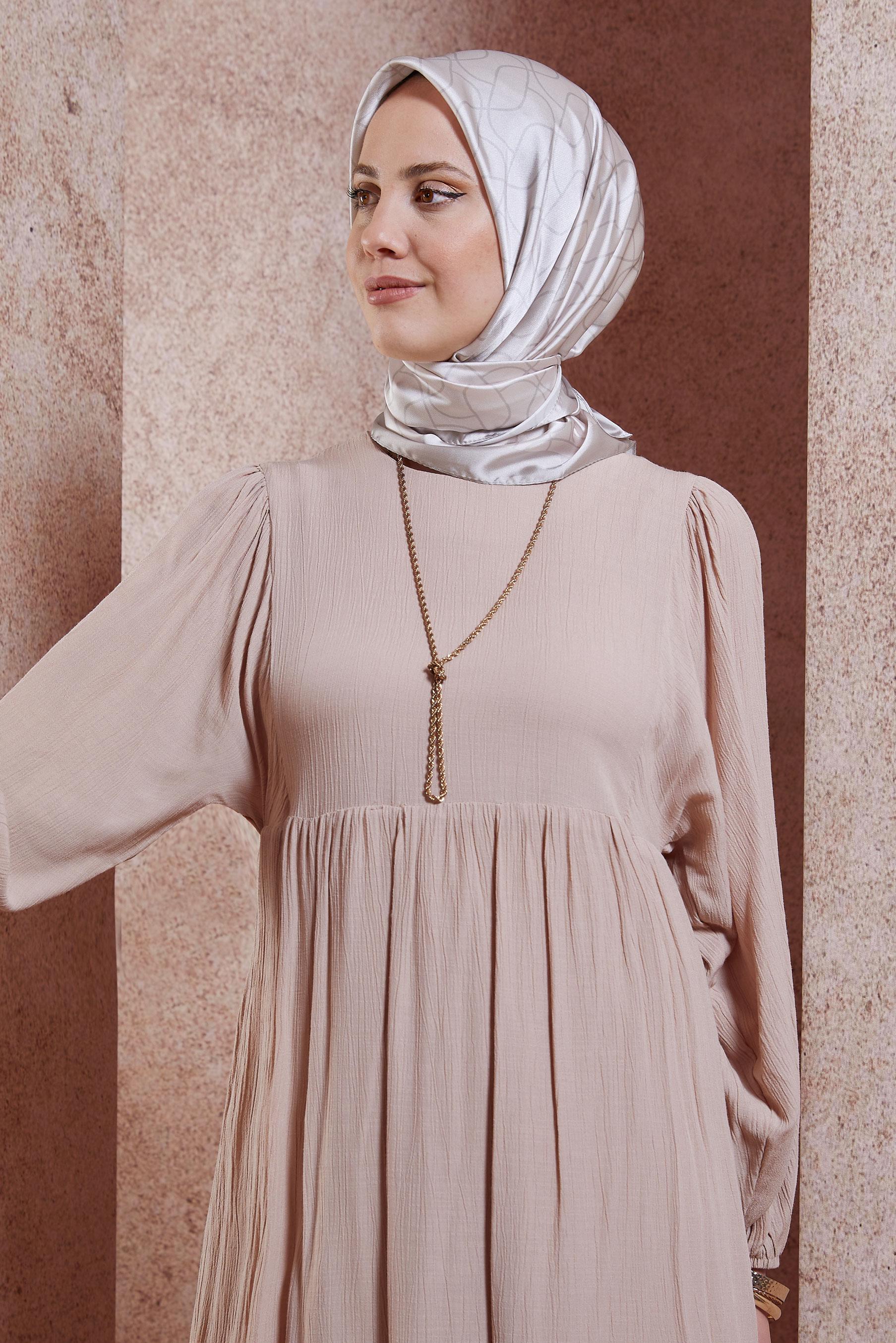 Tesettür giyim VİZON ALVİNA EŞARP 8437