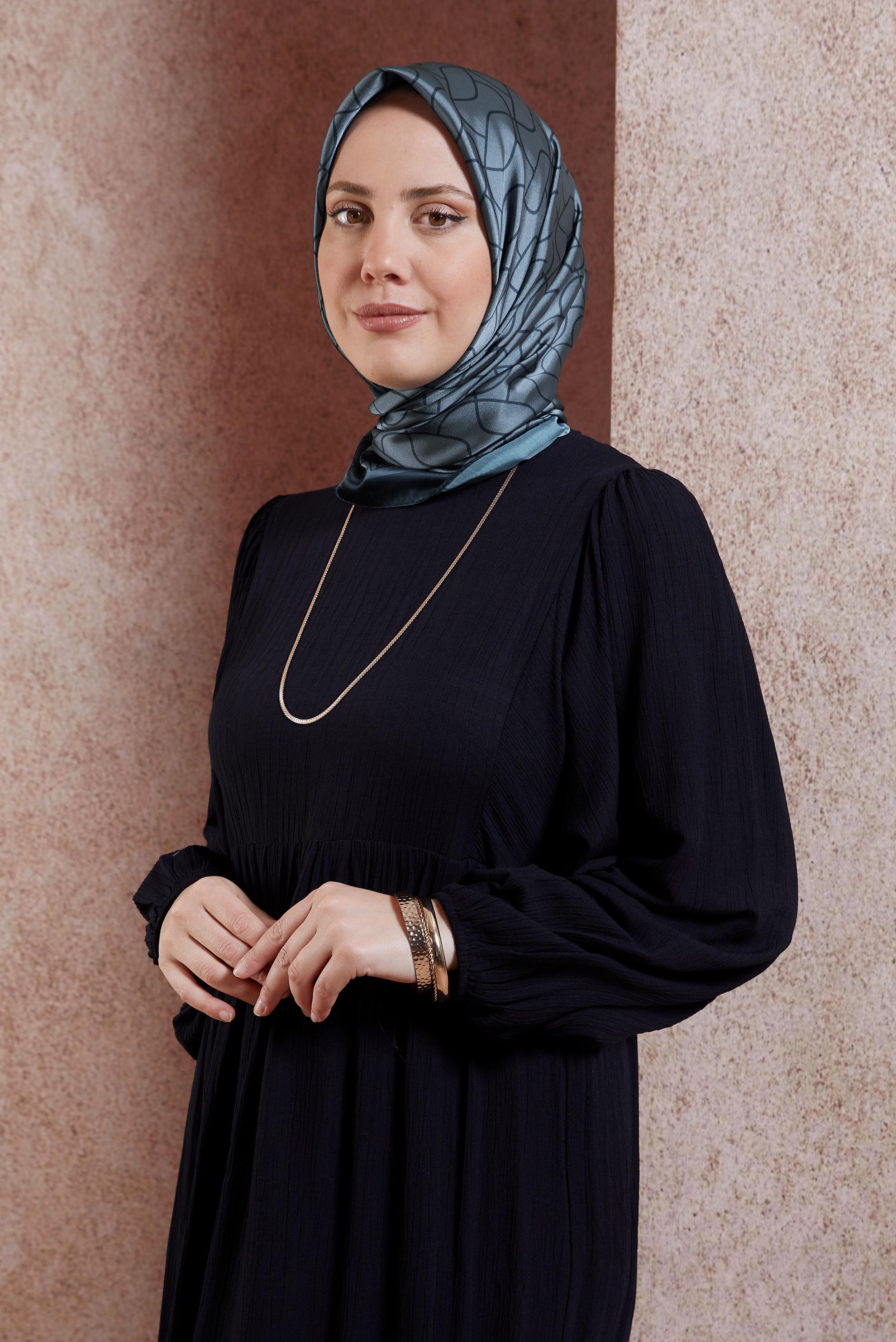 Tesettür giyim LACİVERT ALVİNA EŞARP 8437