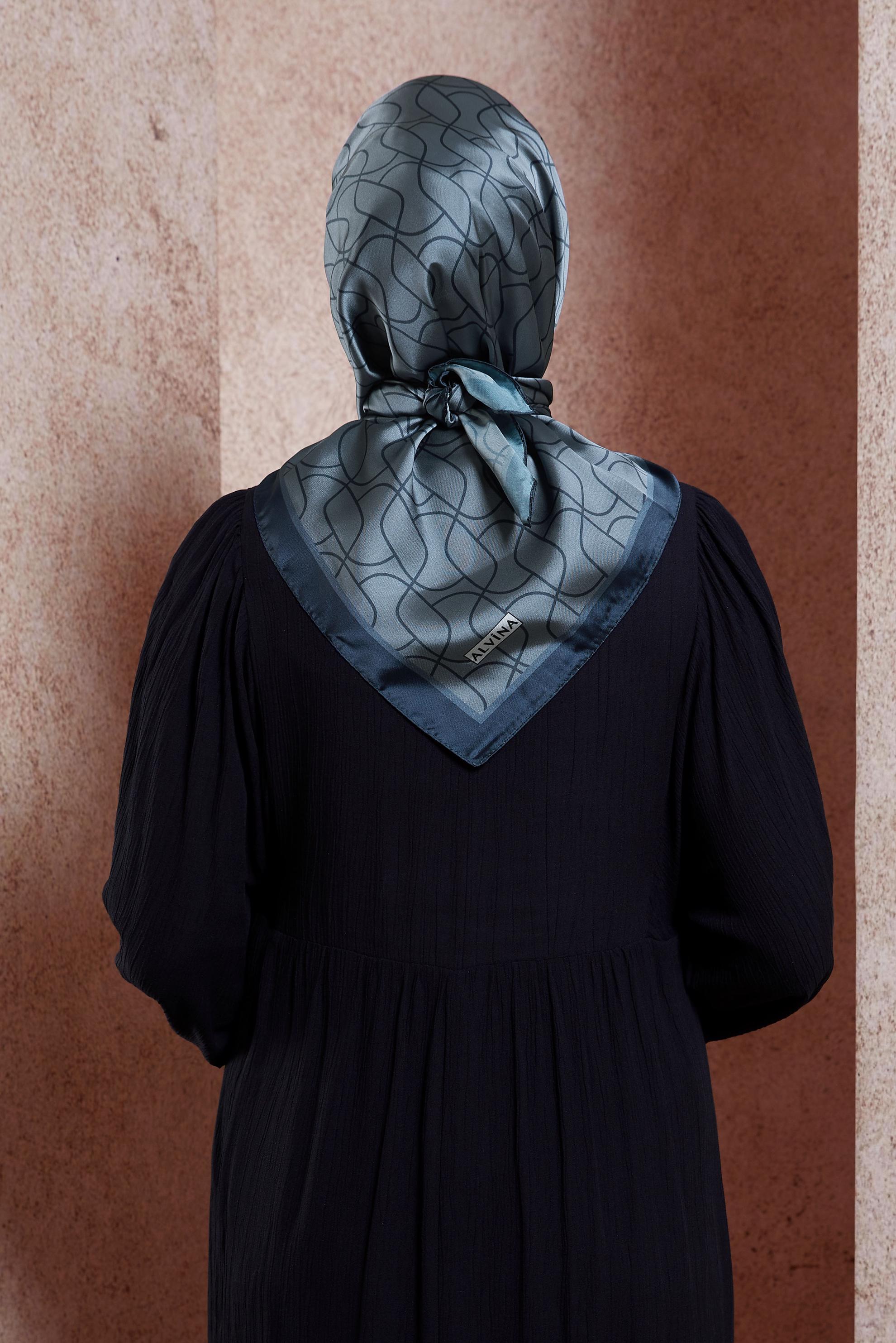 Tesettür giyim LACİVERT ALVİNA EŞARP 8437