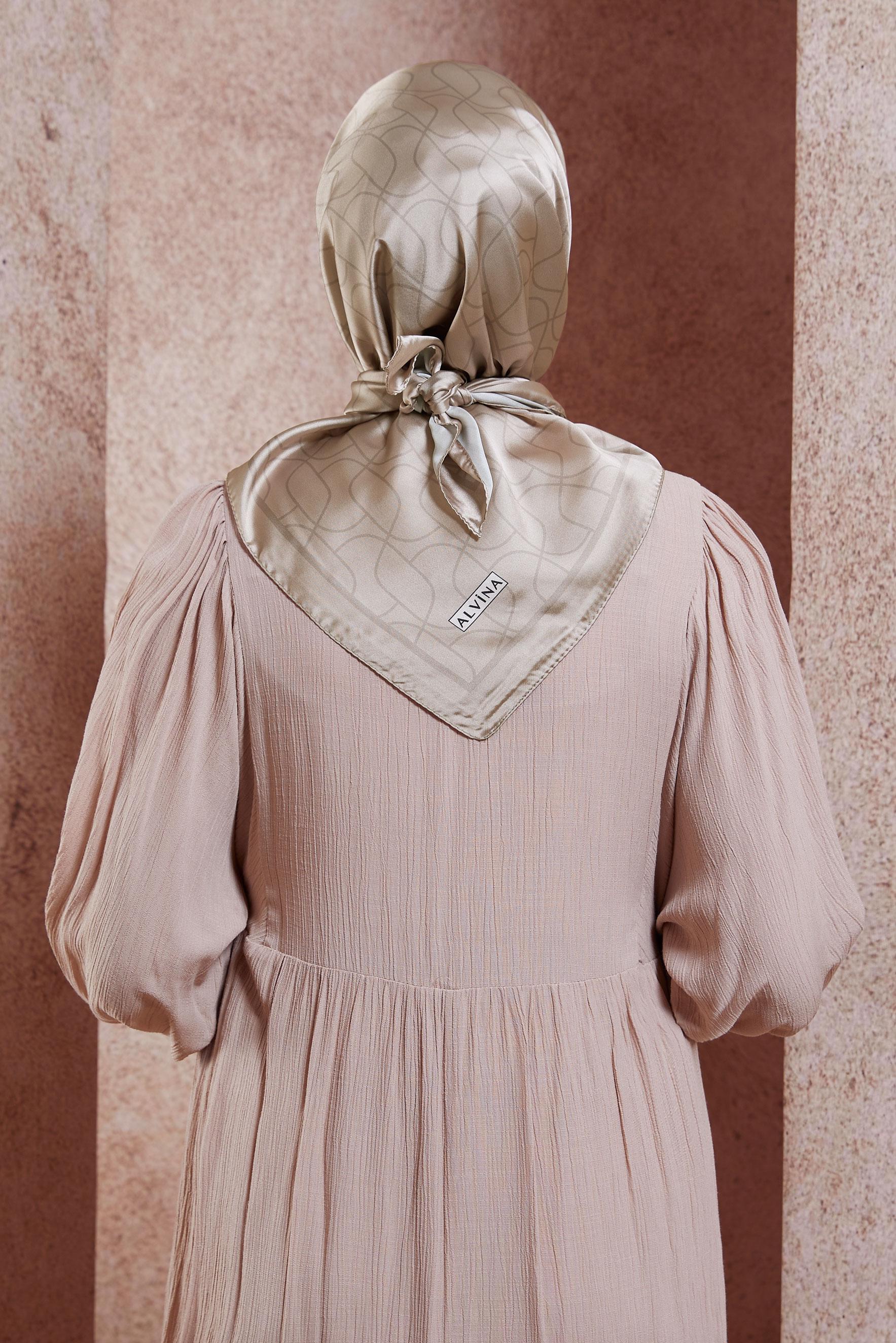 Tesettür giyim BEJ ALVİNA EŞARP 8437