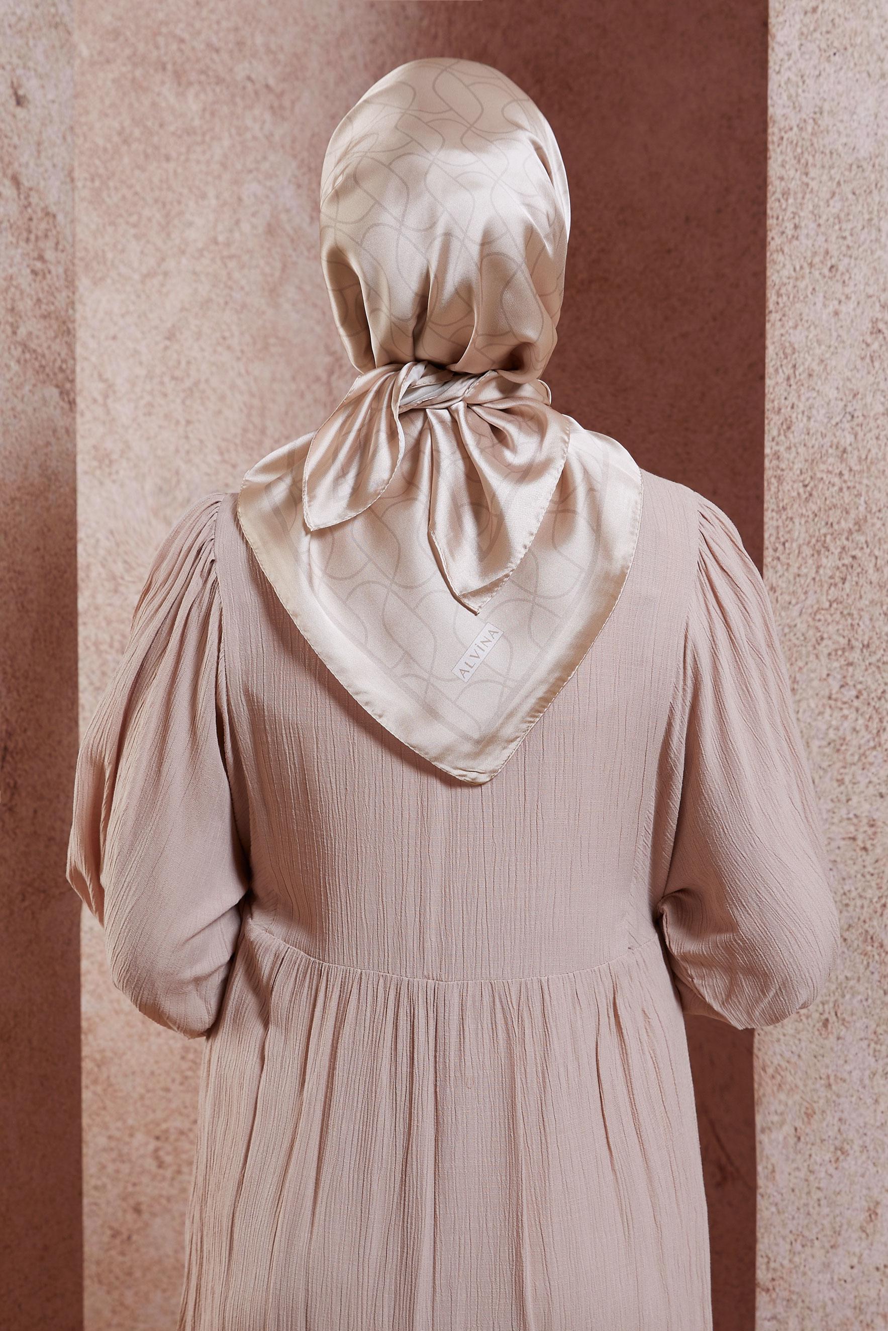 Tesettür giyim VİZON ALVİNA EŞARP 8437