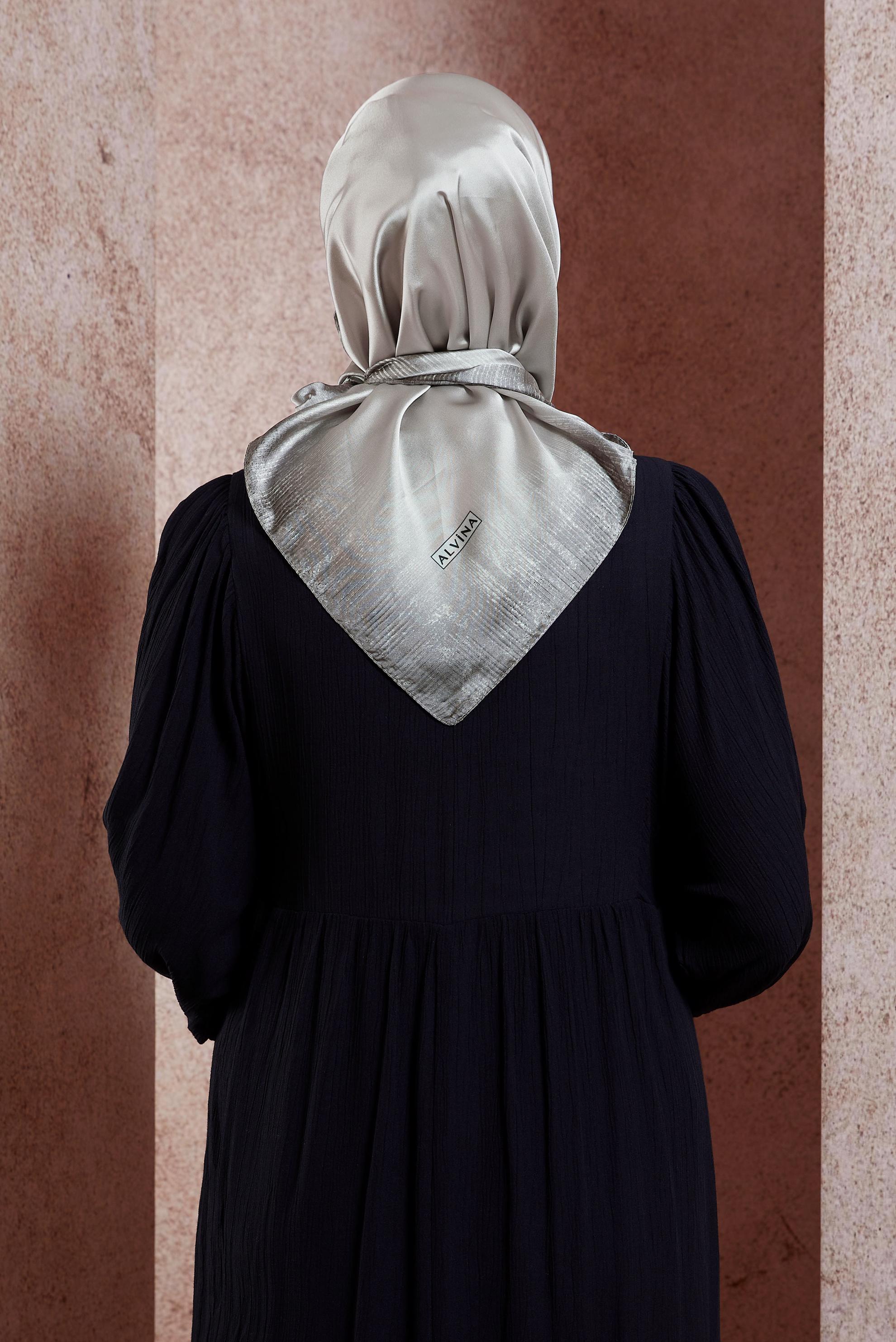 Tesettür giyim GRİ ALVİNA EŞARP 8438