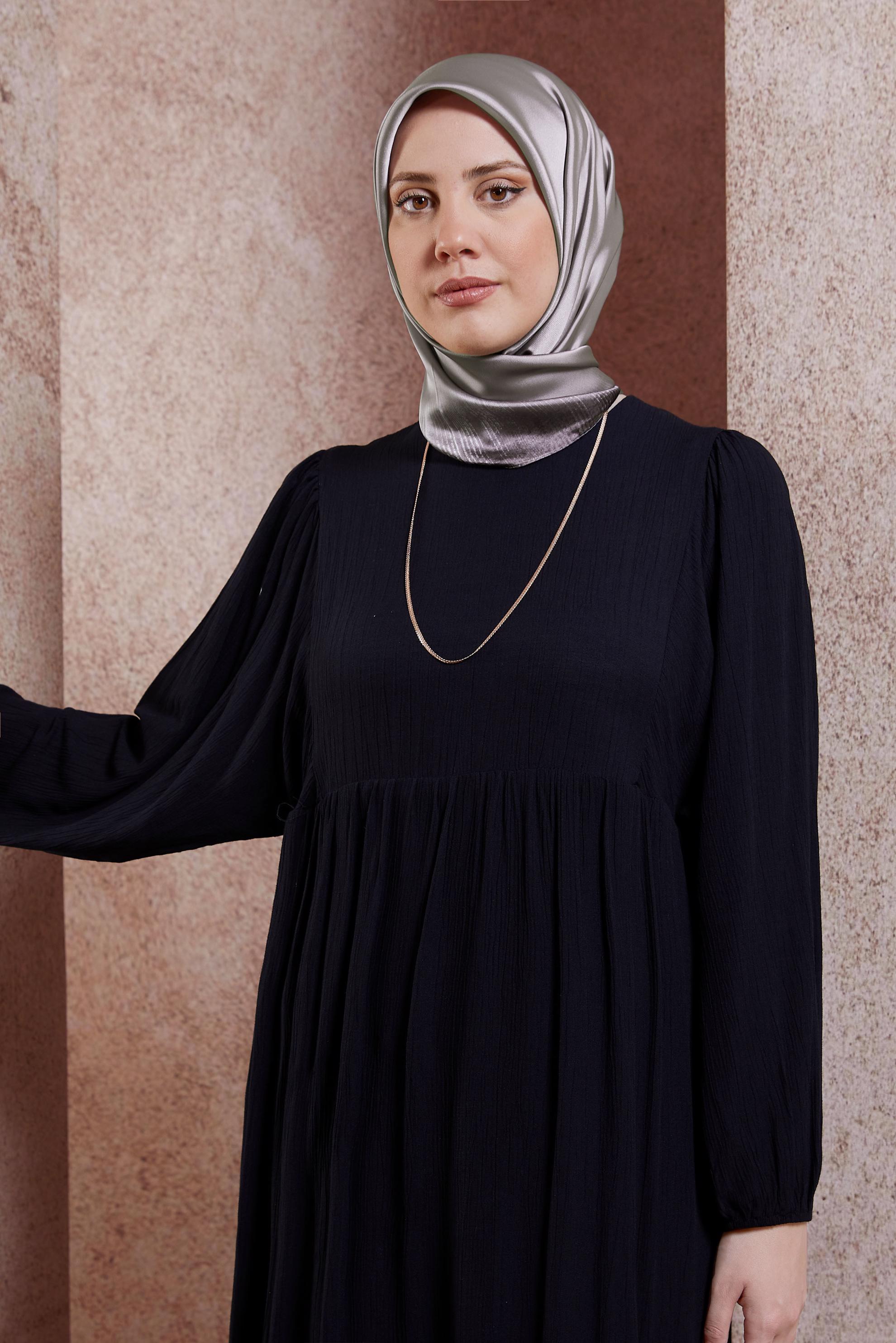 Tesettür giyim GRİ ALVİNA EŞARP 8438