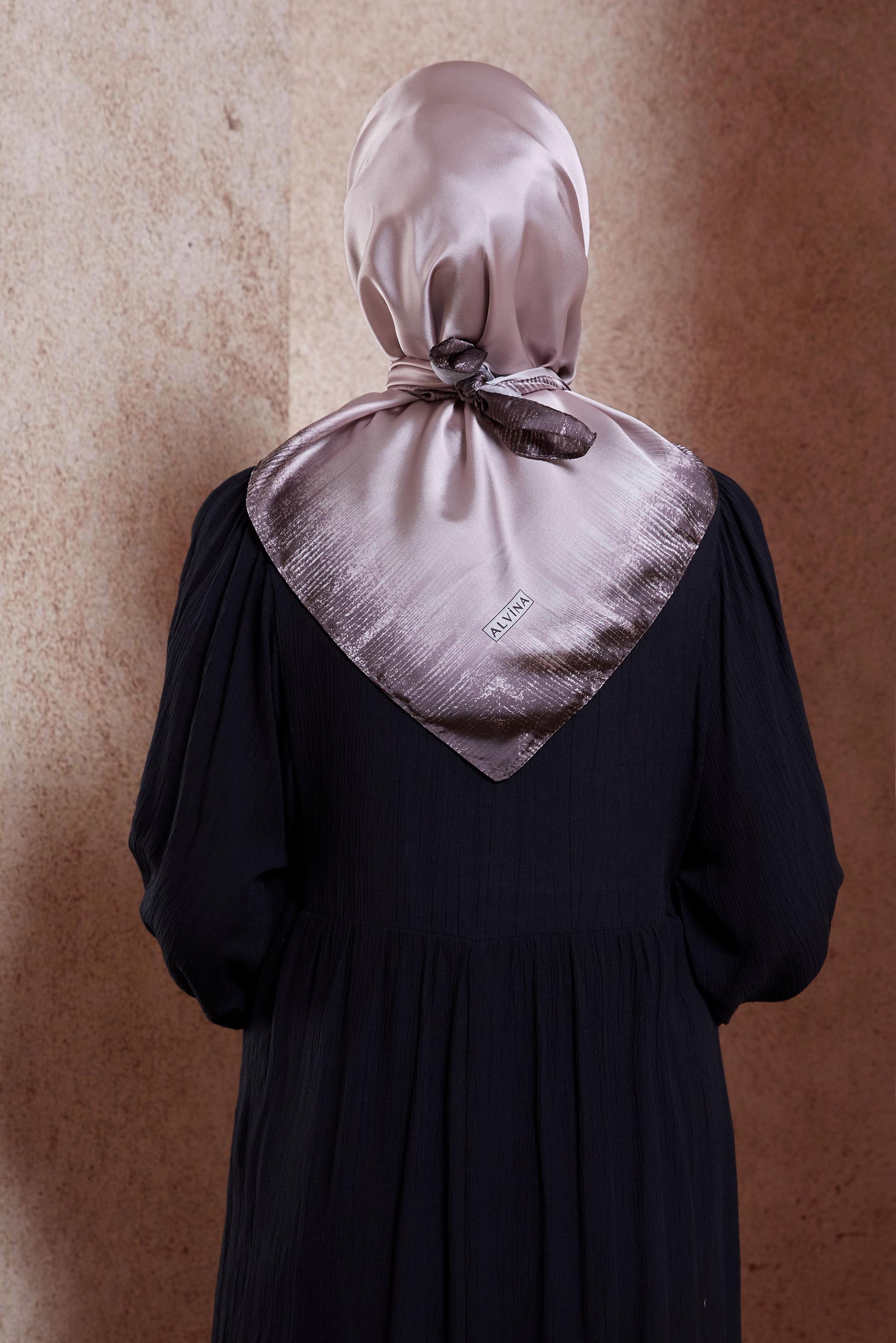 Tesettür giyim PUDRA ALVİNA EŞARP 8438