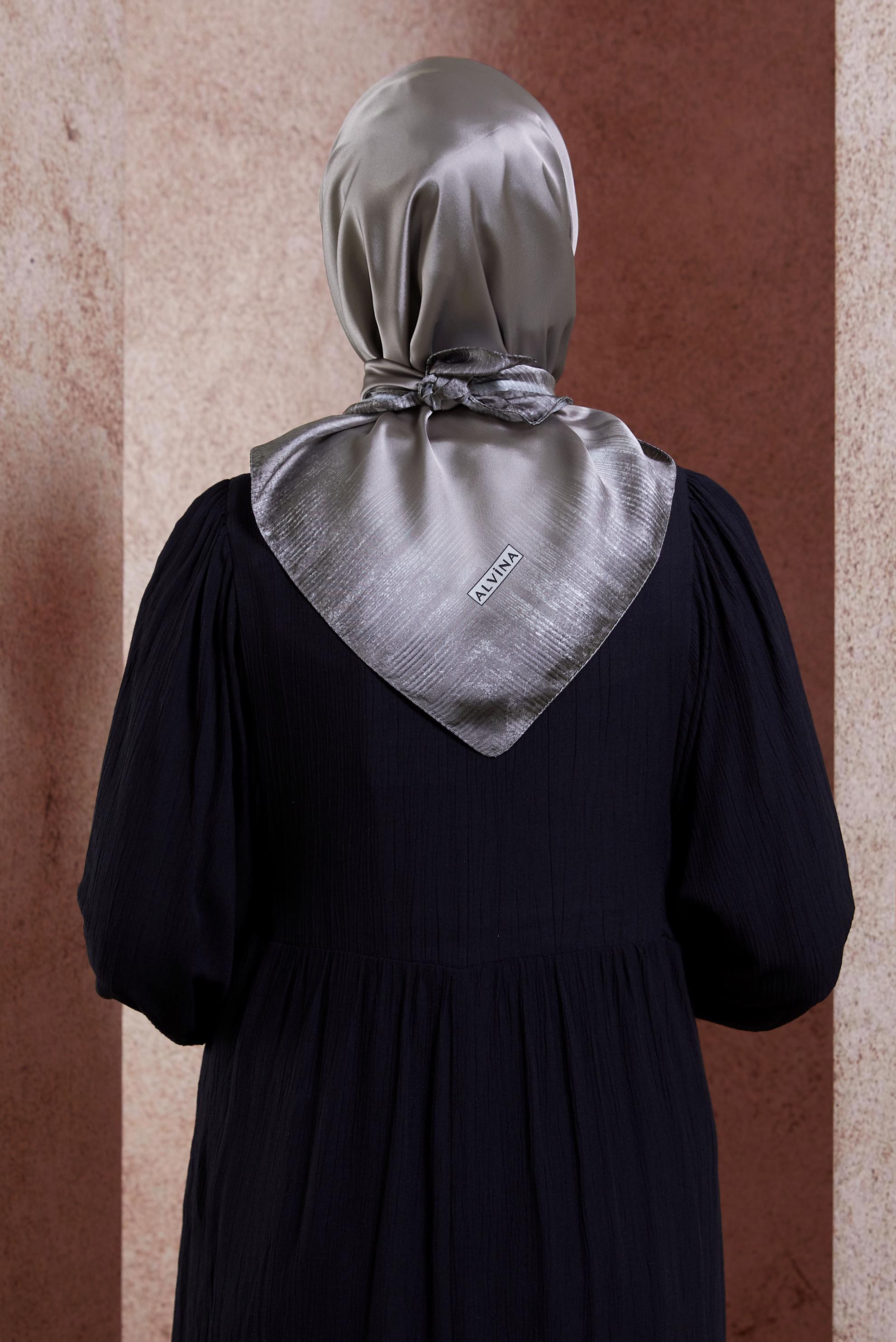 Tesettür giyim GRİ ALVİNA EŞARP 8438