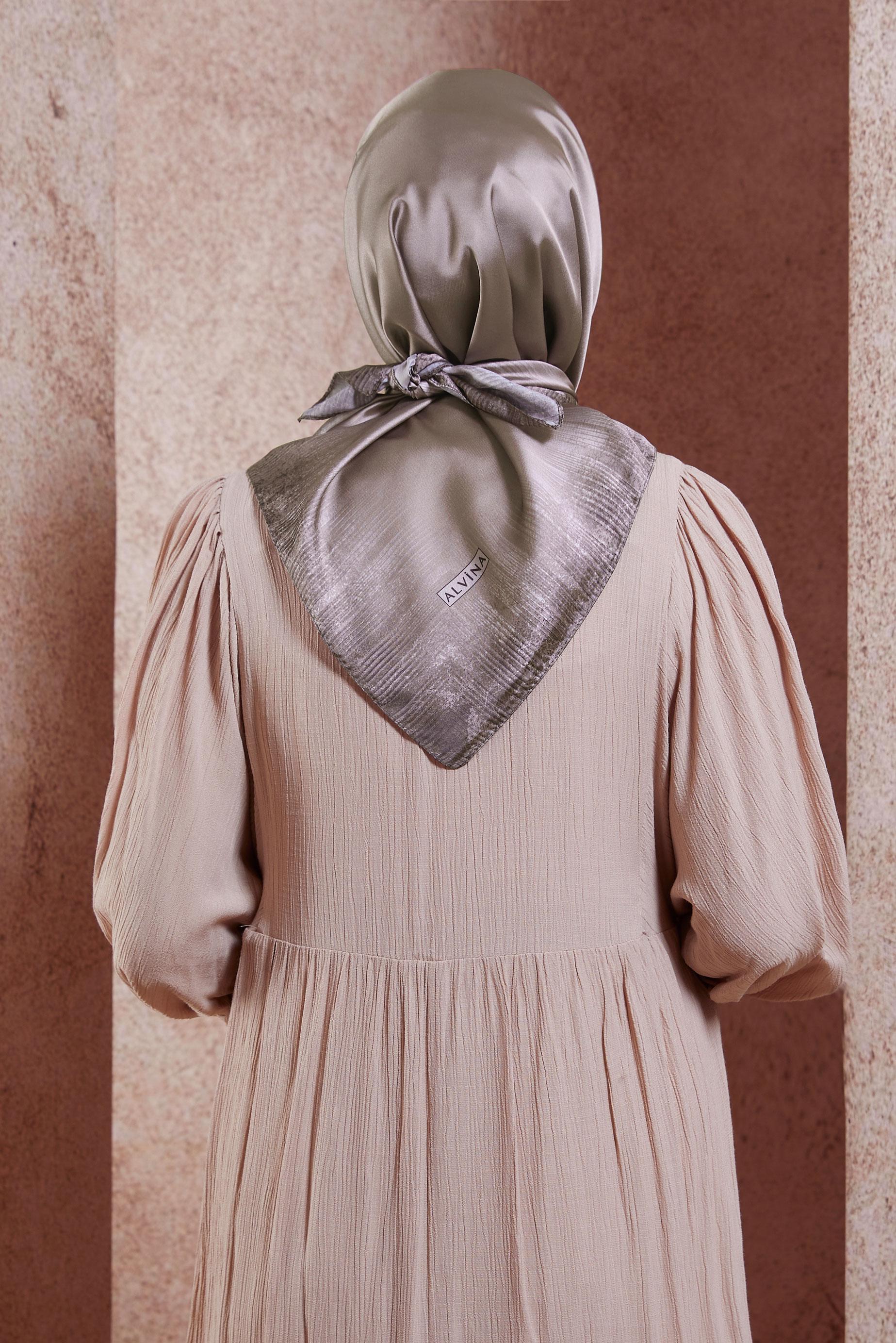 Tesettür giyim BEJ ALVİNA EŞARP 8438