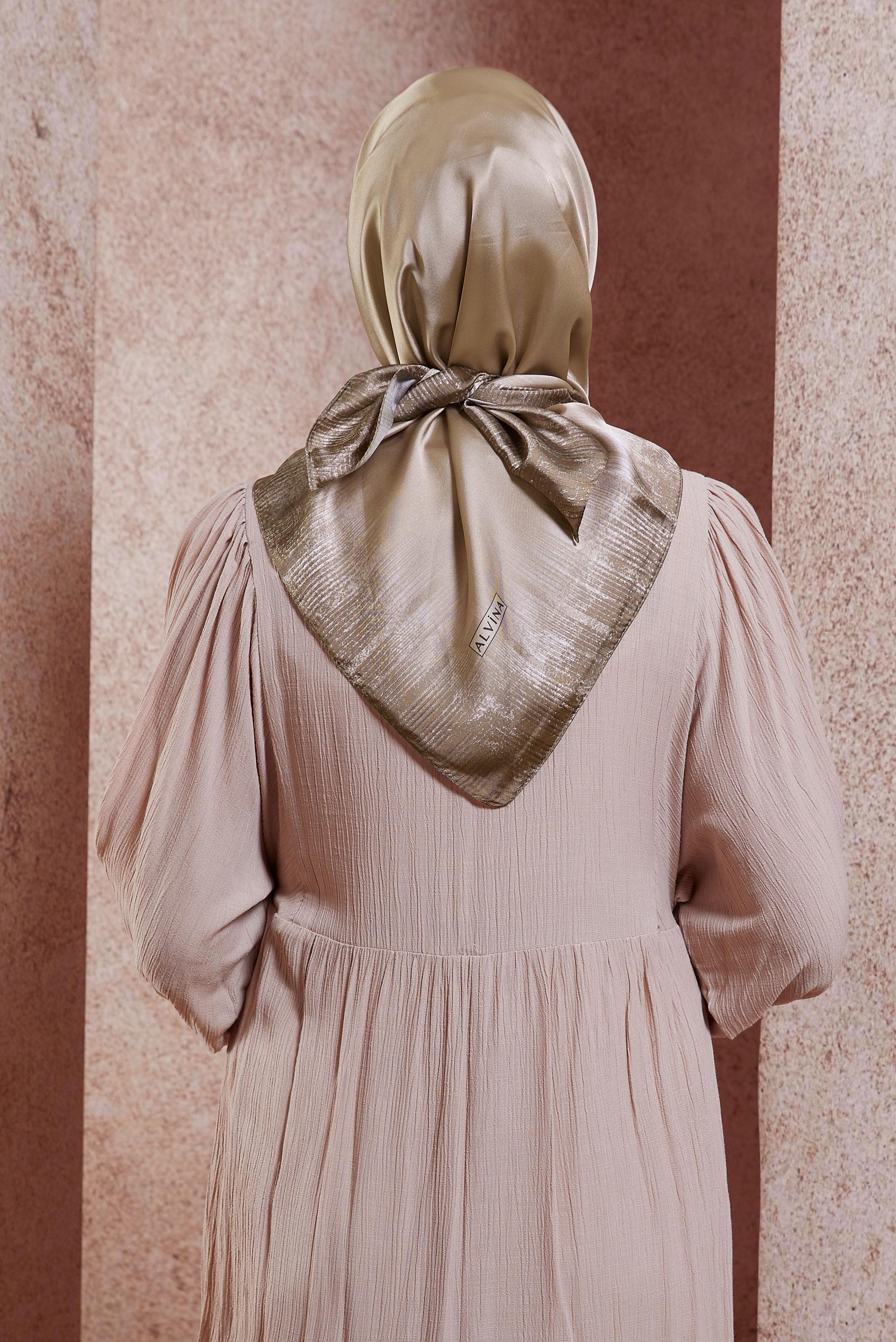 Tesettür giyim VİZON ALVİNA EŞARP 8438